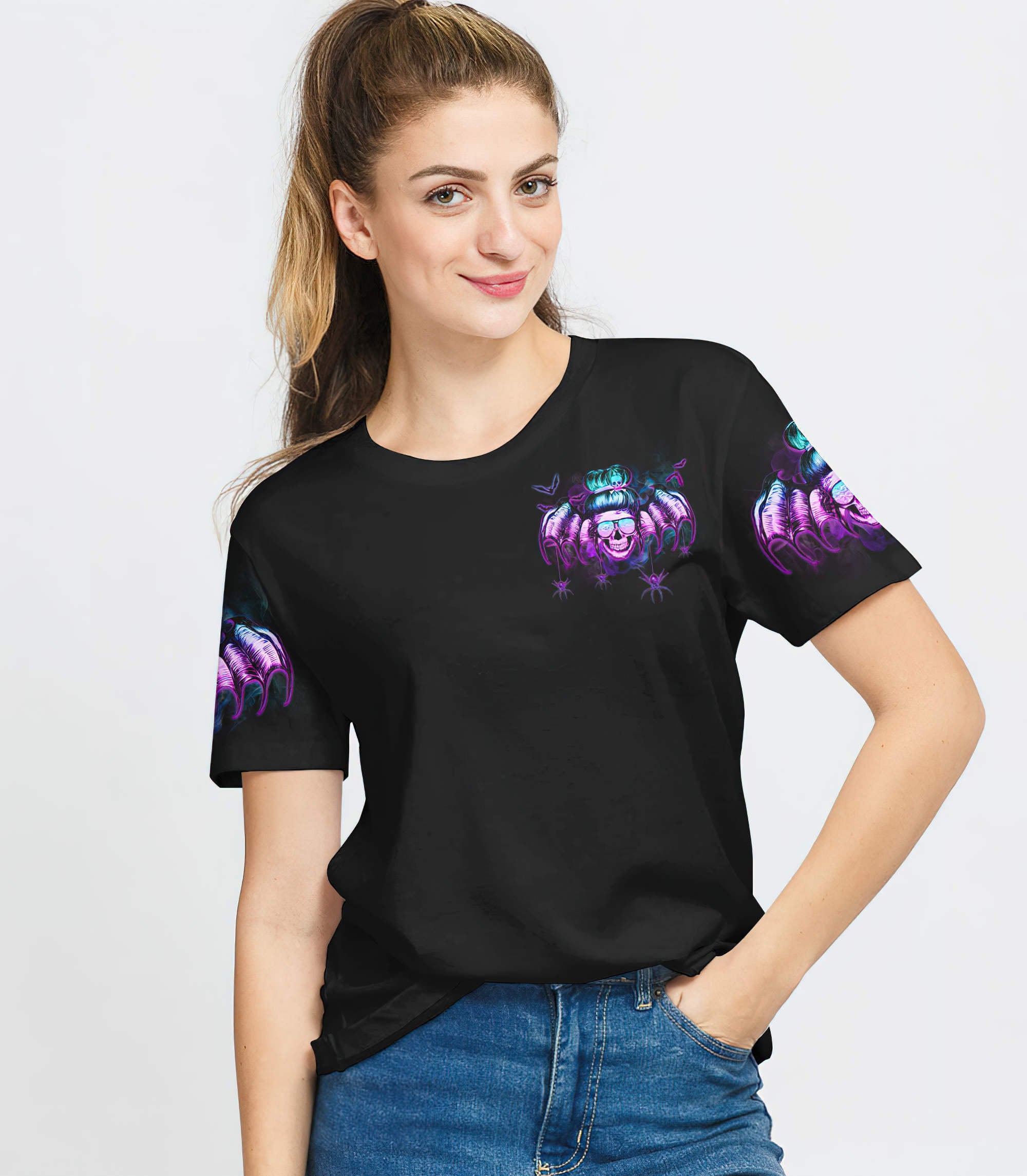 the-good-girl-in-me-got-tired-skull-halloween-all-over-print-t-shirt