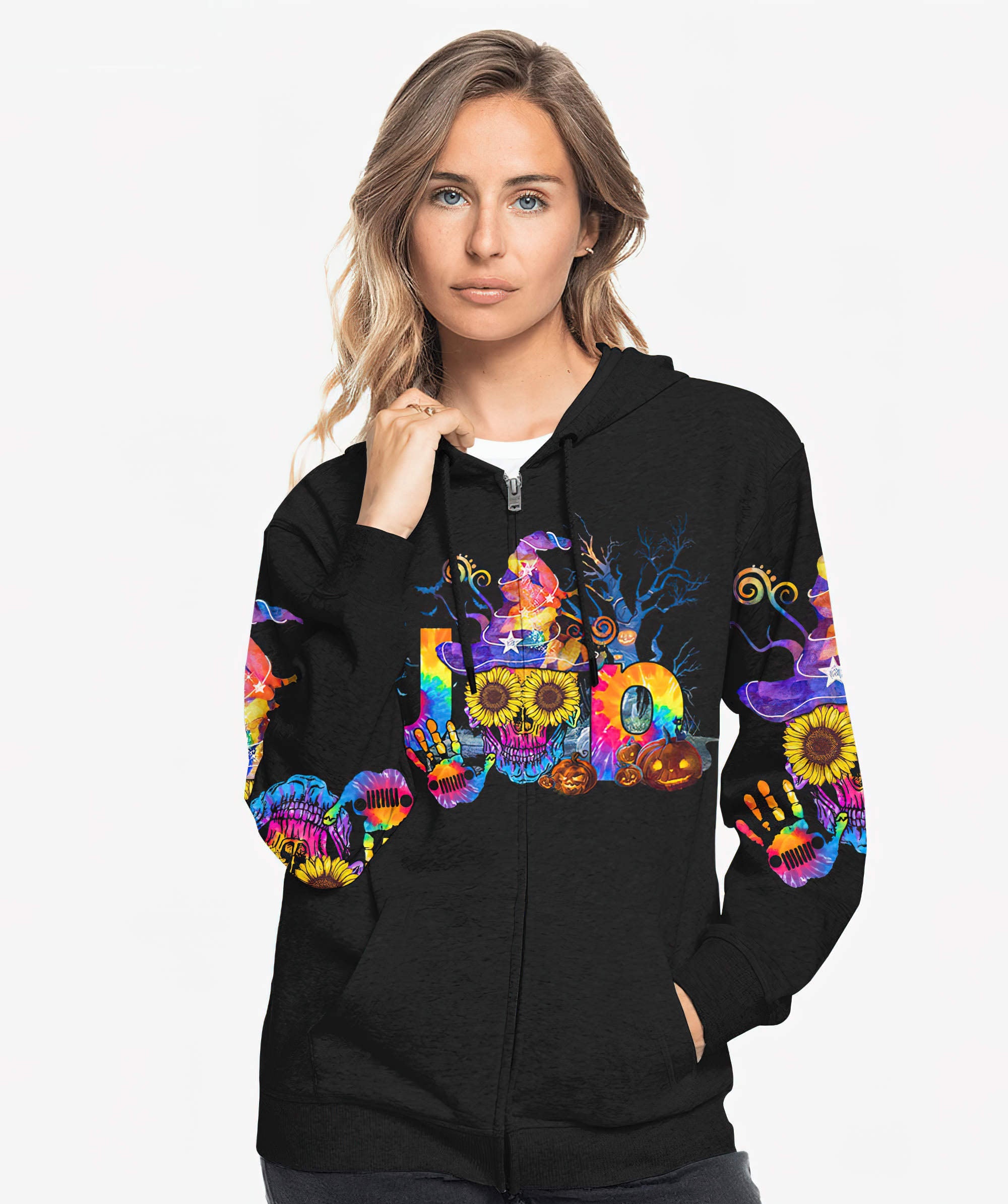 jeep-skull-sunflower-halloween-hoodie