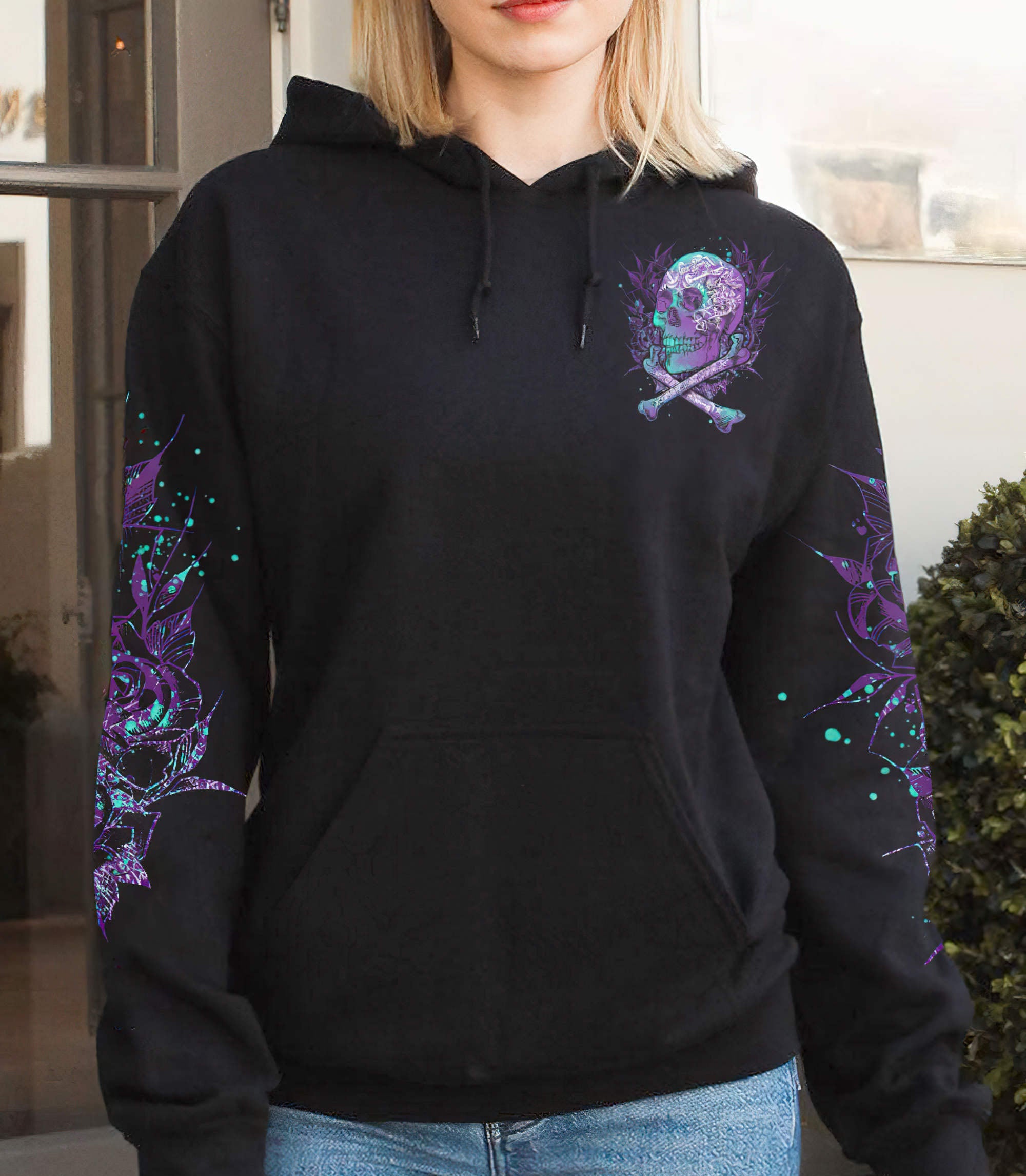 just-a-woman-who-loves-skulls-and-has-tattoos-all-over-print-hoodie