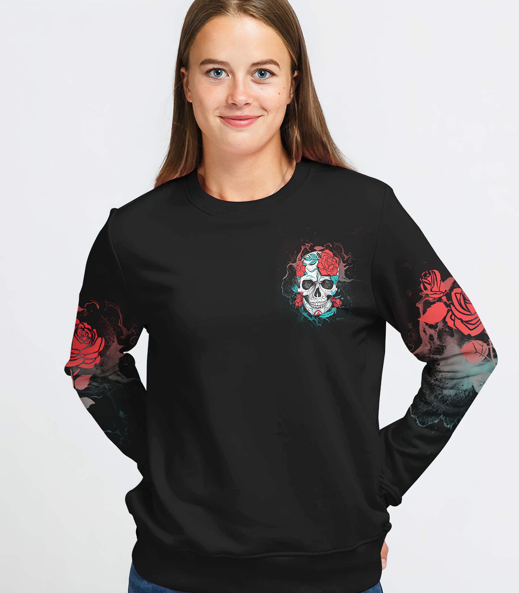 If My Mouth Doesn't Say It Skull All Over Print Sweatshirt