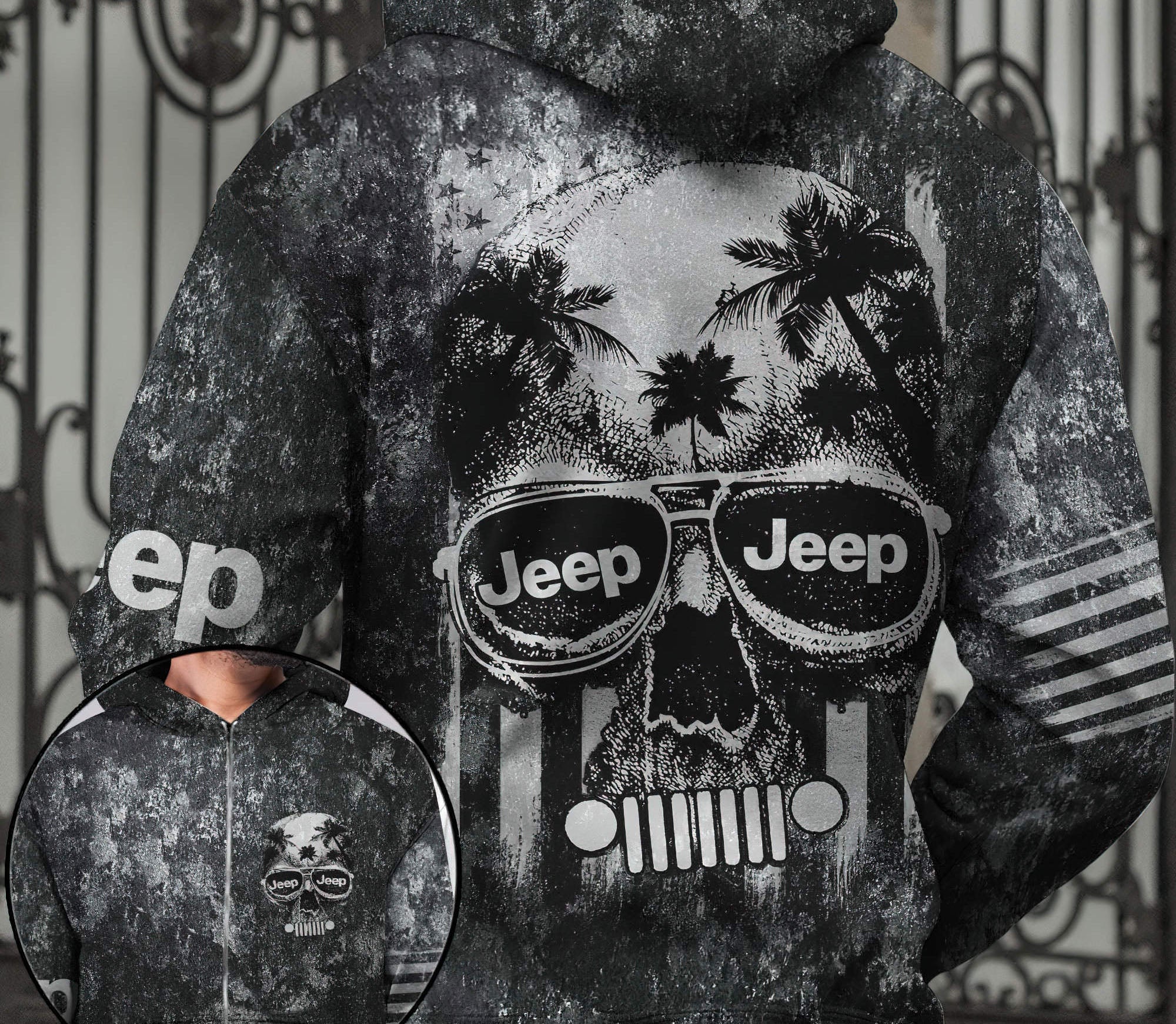 jeep-skull-bw-tie-dye-hoodie