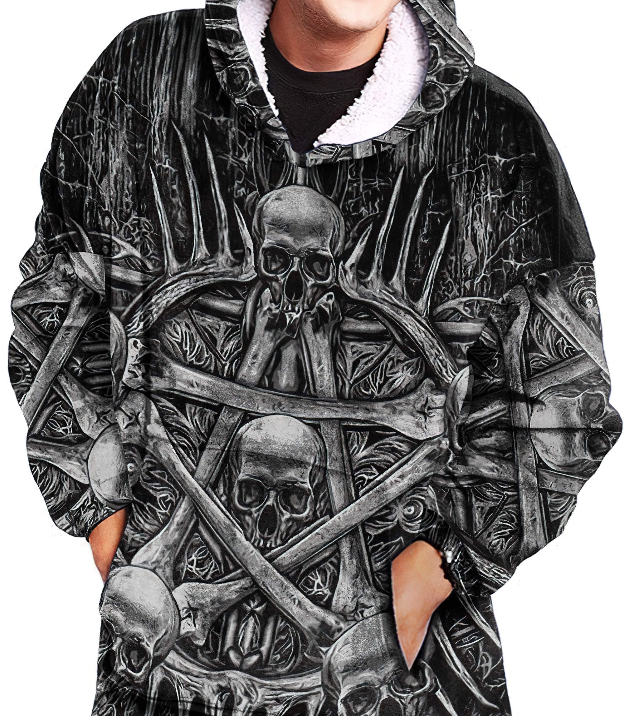 skull-bones-sherpa-blanket-hoodie-wearable-blanket-hoodie