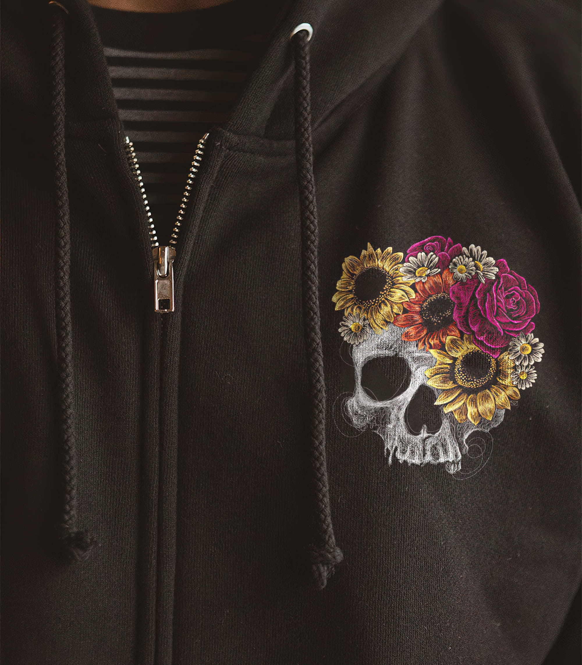 yes-im-a-b-flower-skull-all-over-print-hoodie