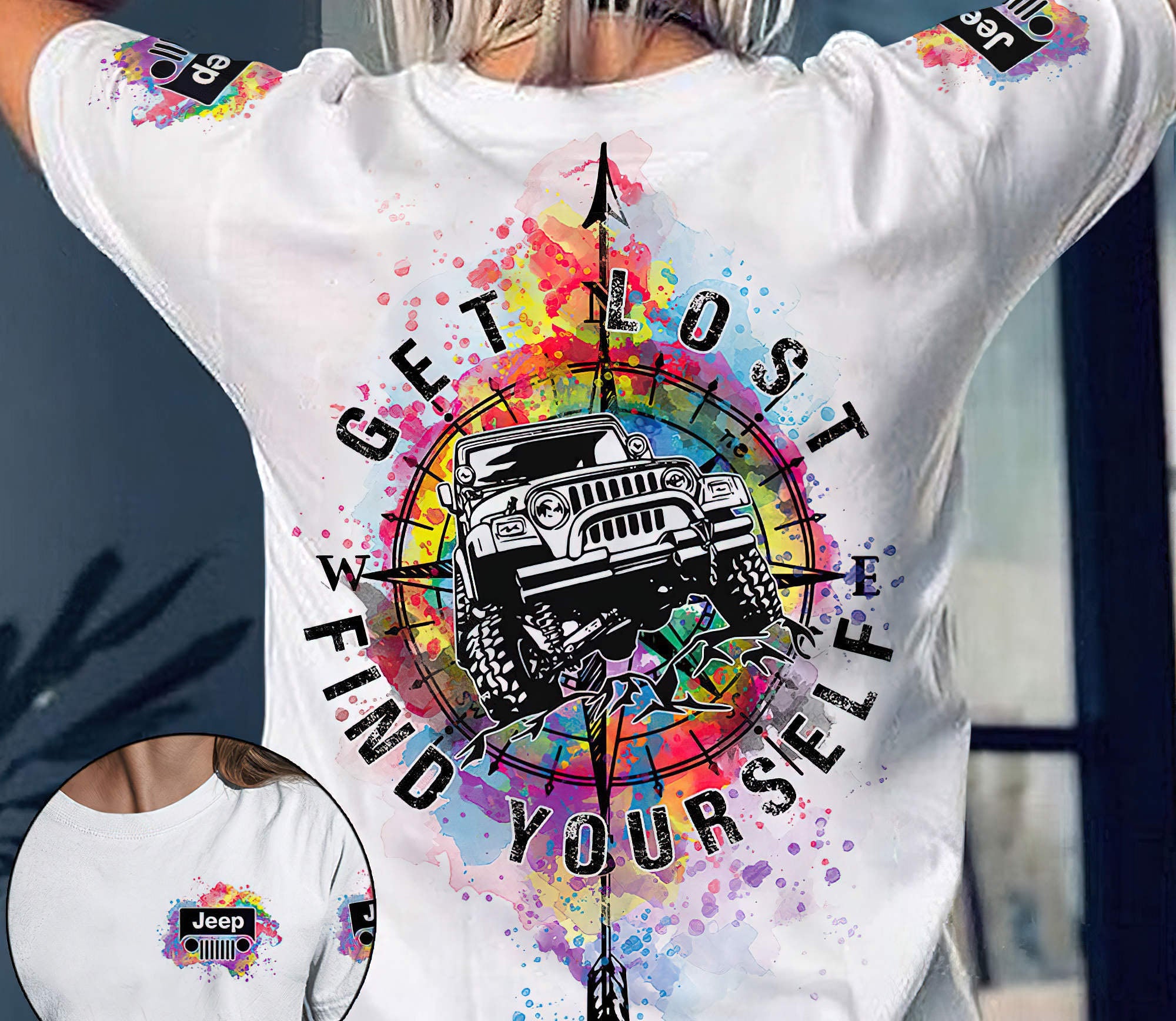 get-lost-find-yourself-jeep-compass-watercolor-t-shirt