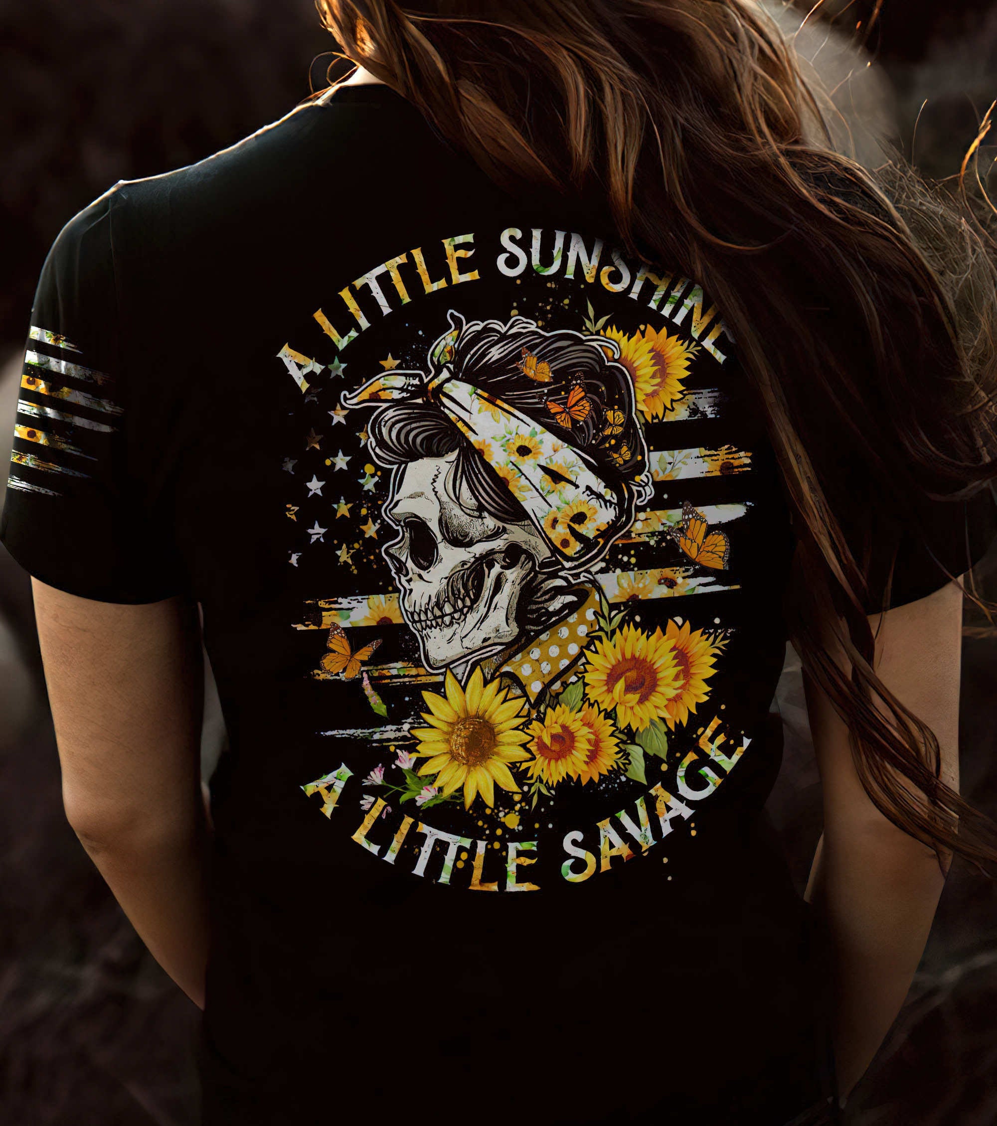 a-little-sunshine-a-little-savage-skull-sunflower-all-over-print-women-v-neck-t-shirt