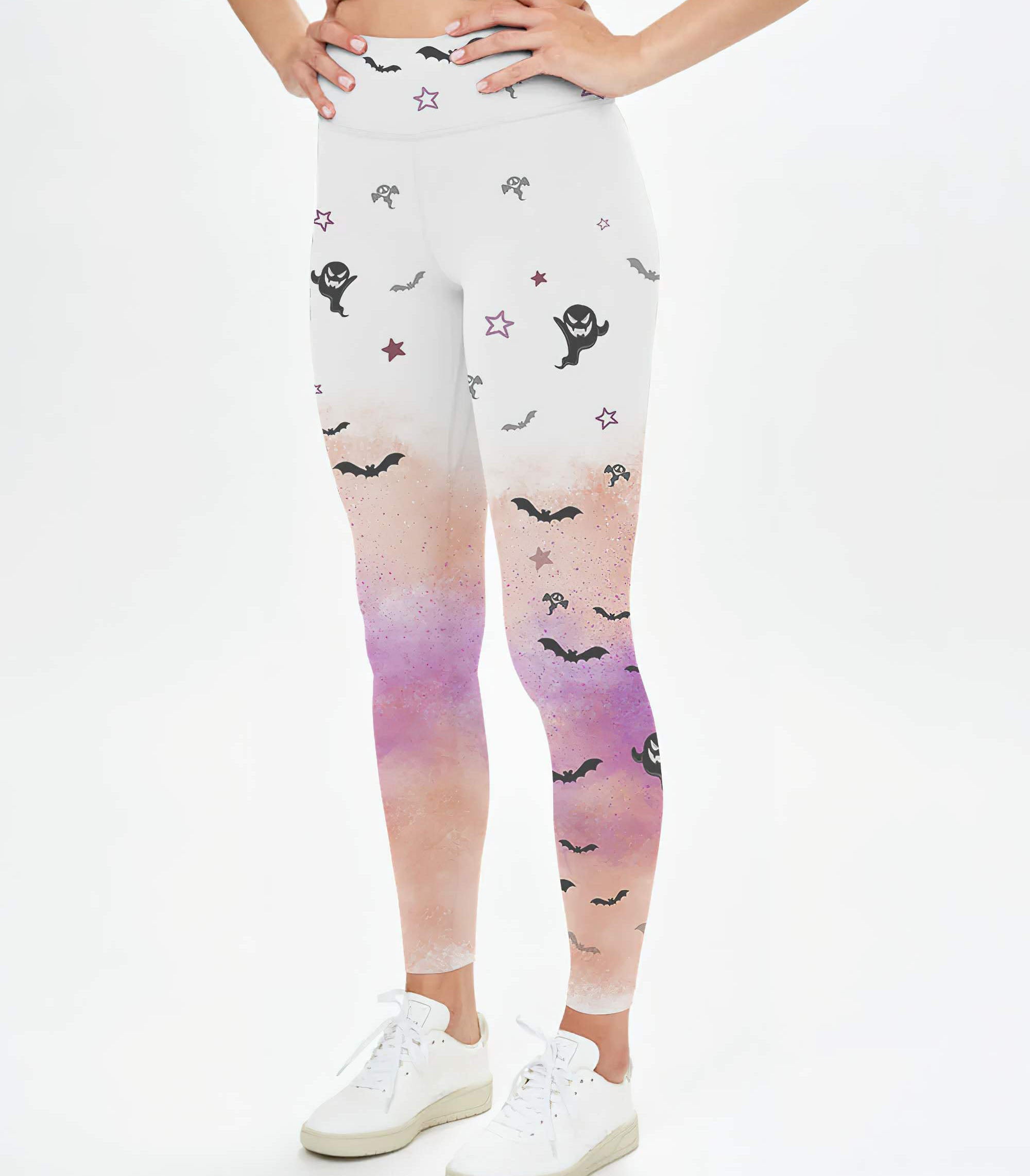 witchy-mama-messy-bun-skull-all-over-print-leggings