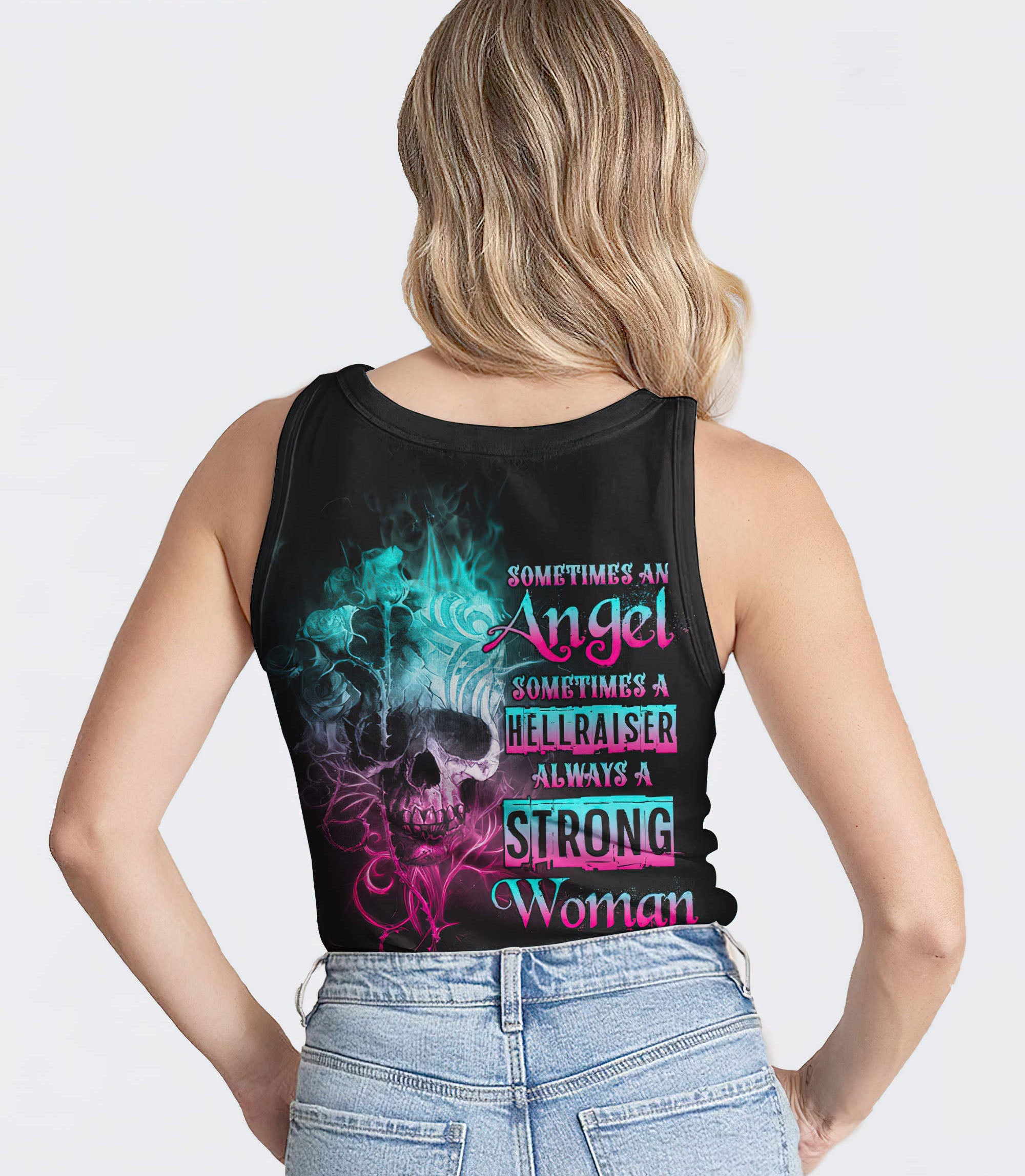 strong-woman-fire-skull-rose-tattoo-all-over-print-tank-top