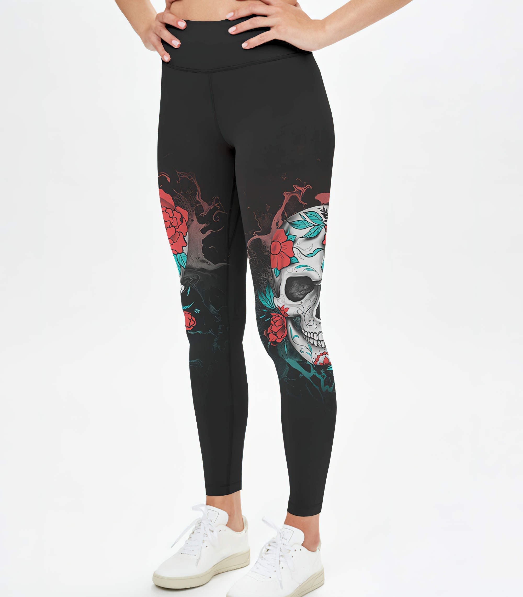 If My Mouth Doesn't Say It Skull All Over Print Leggings