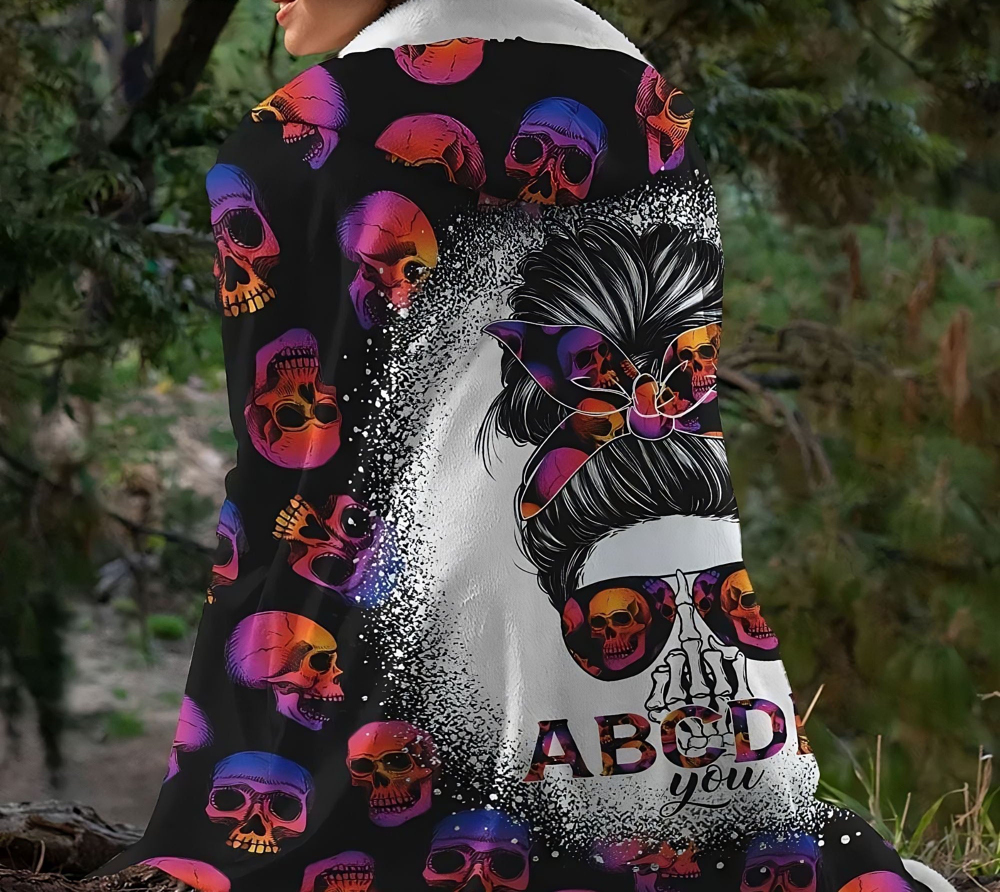 abcdefu-messy-bun-sherpa-blanket-hoodie-wearable-blanket-hoodie