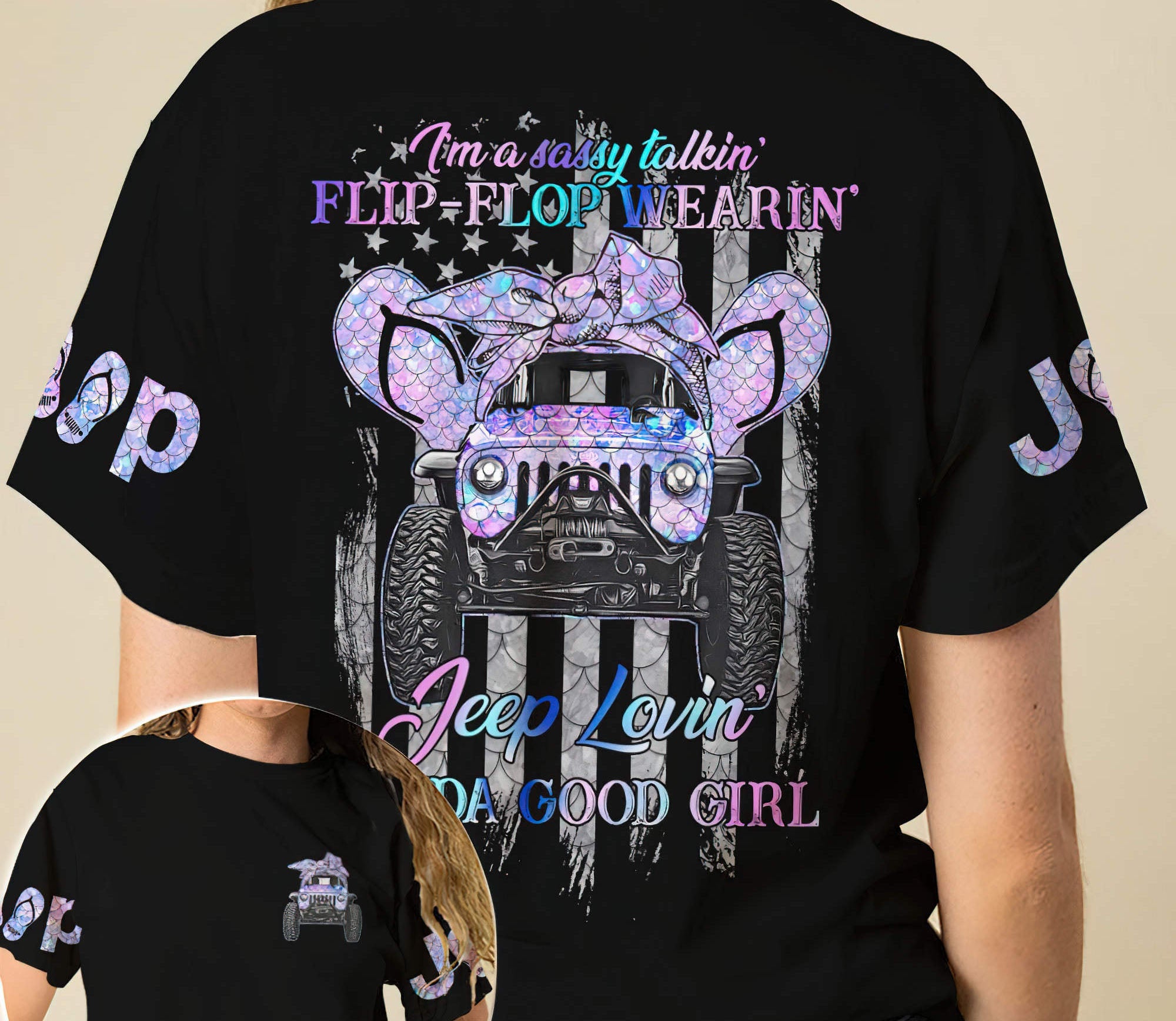 kinda-good-girl-jeep-t-shirt