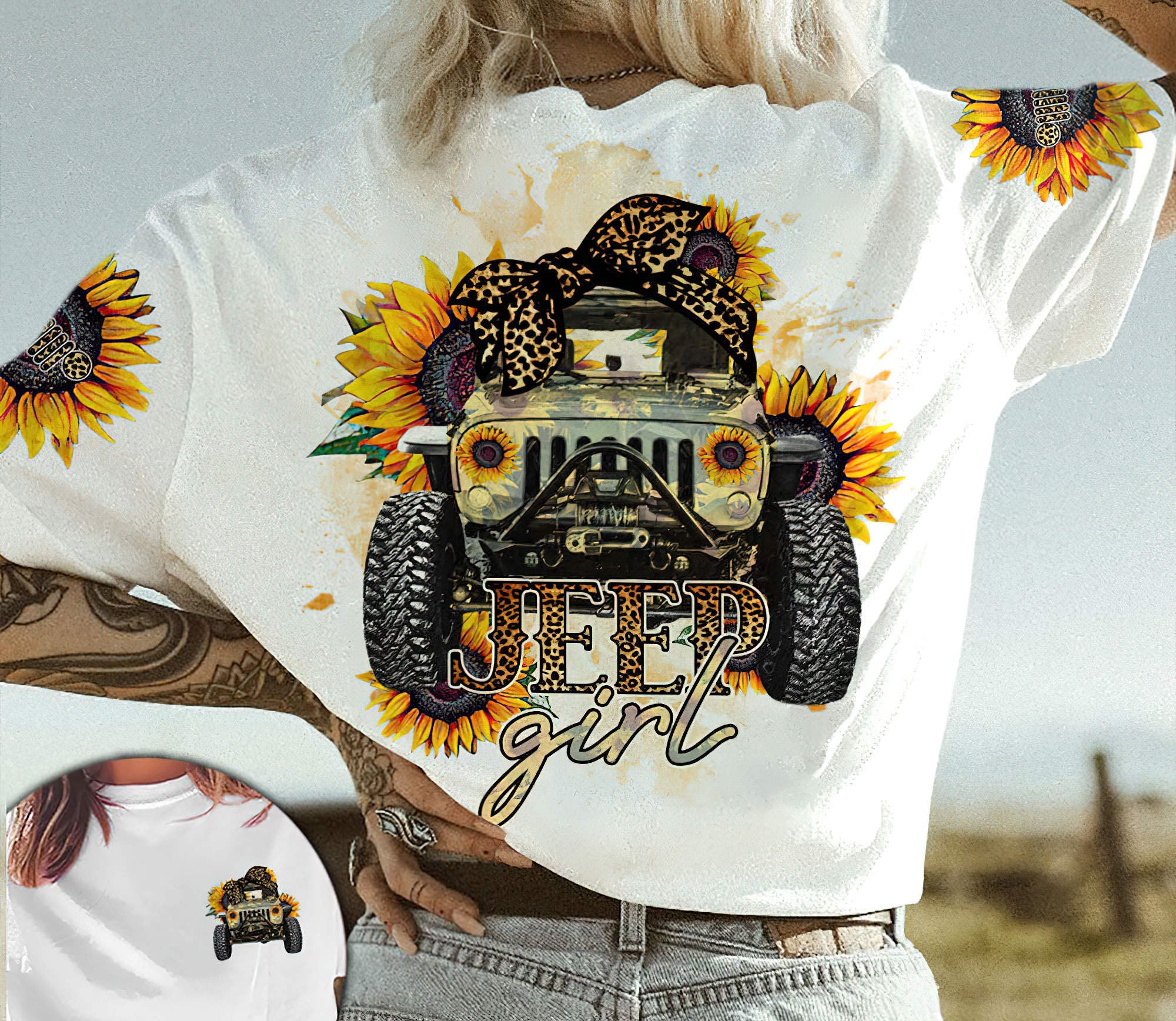 jeep-girl-sunflower-watercolor-t-shirt