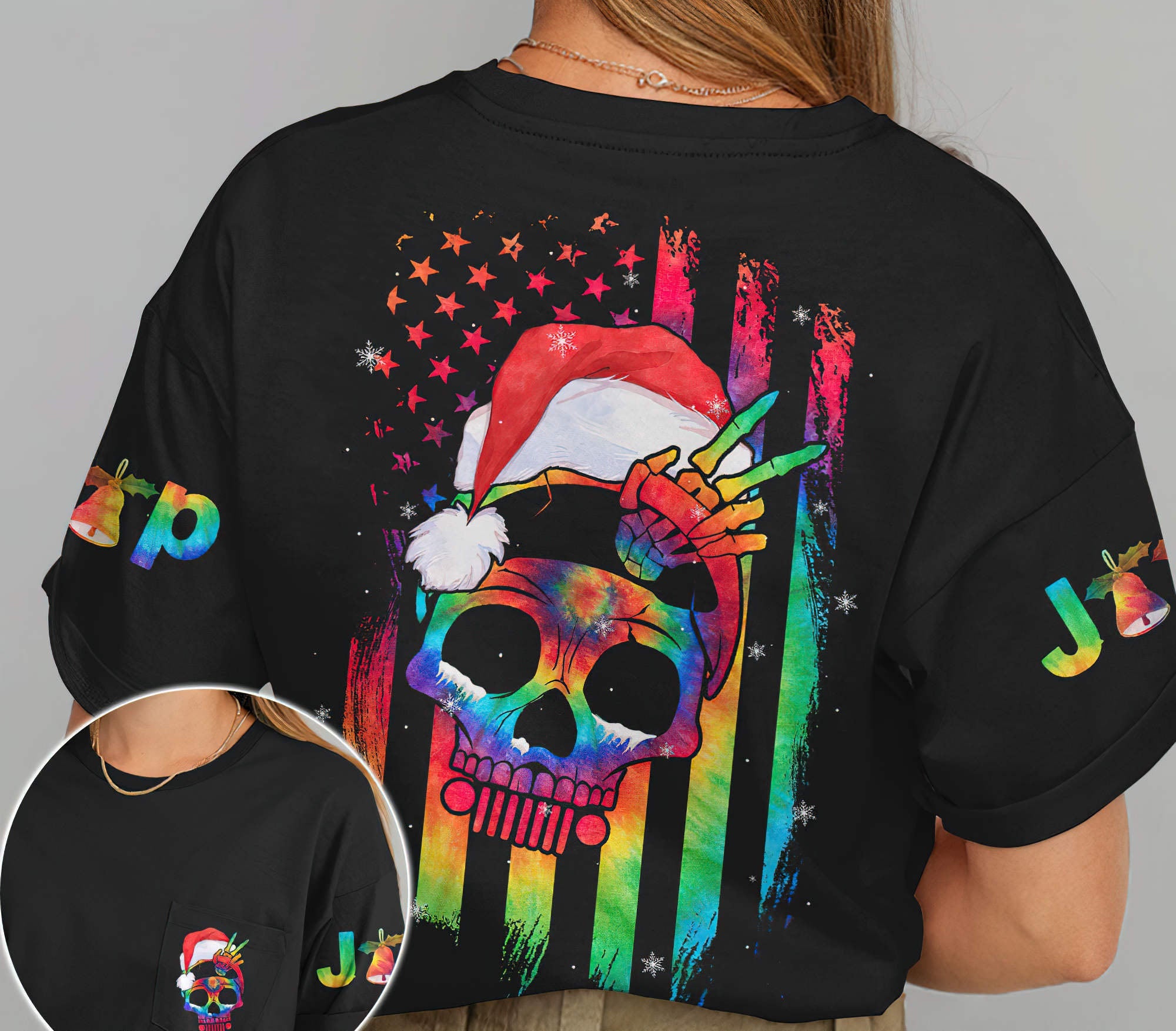 santa-skull-jeep-t-shirt