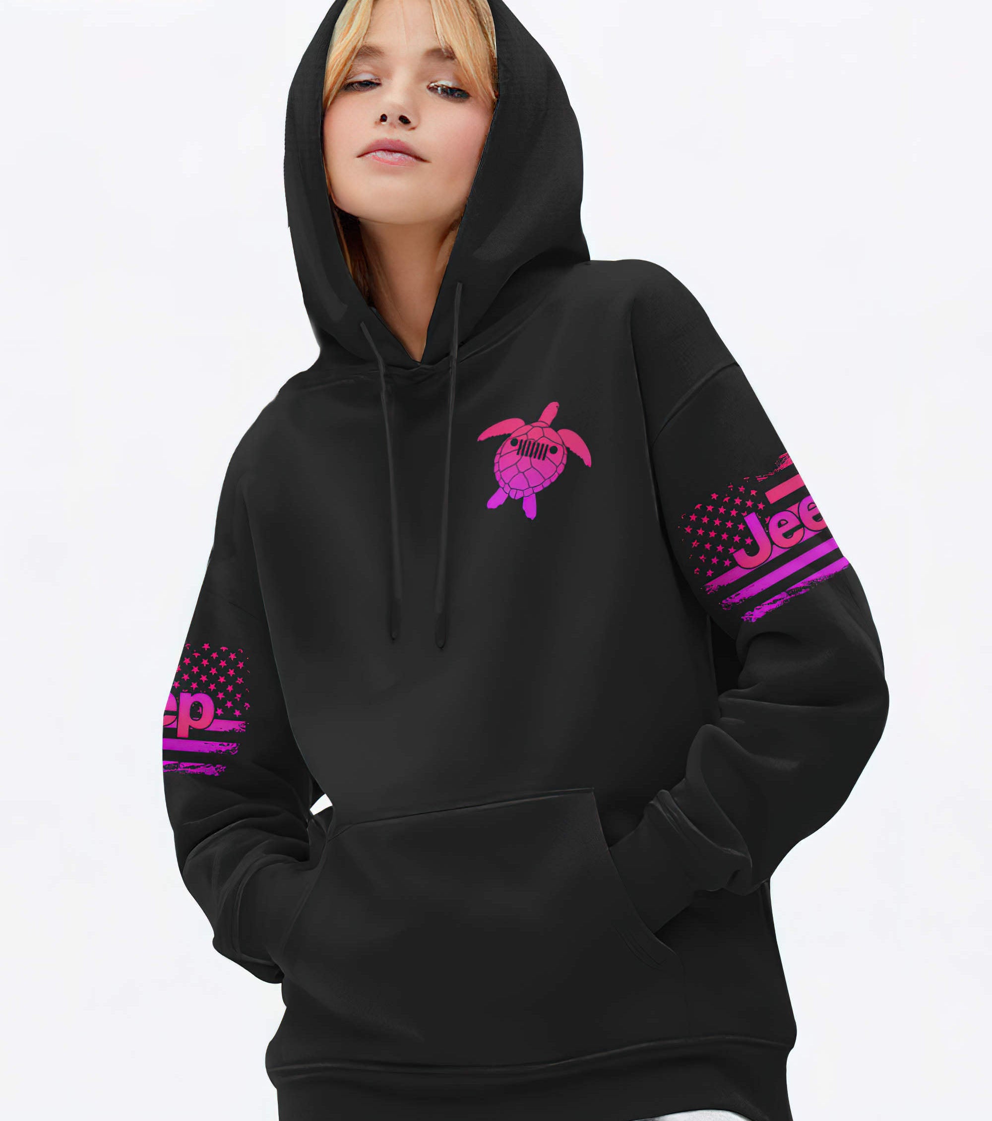 jeep-turtle-pink-flag-hoodie