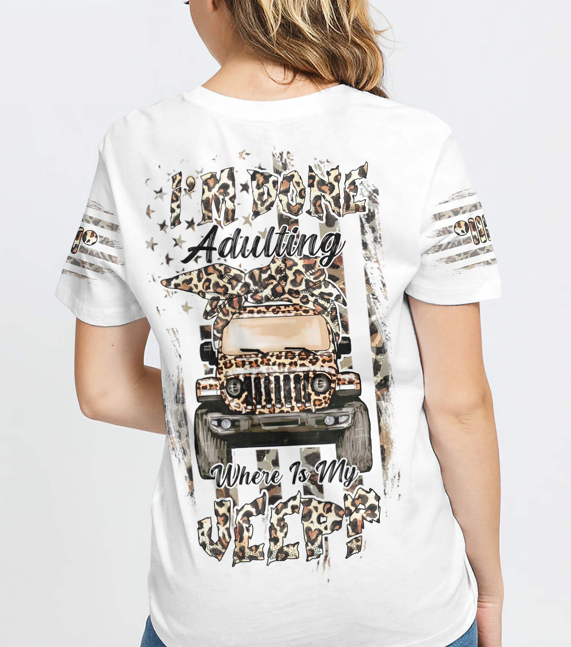 im-done-adulting-leopard-jeep-t-shirt