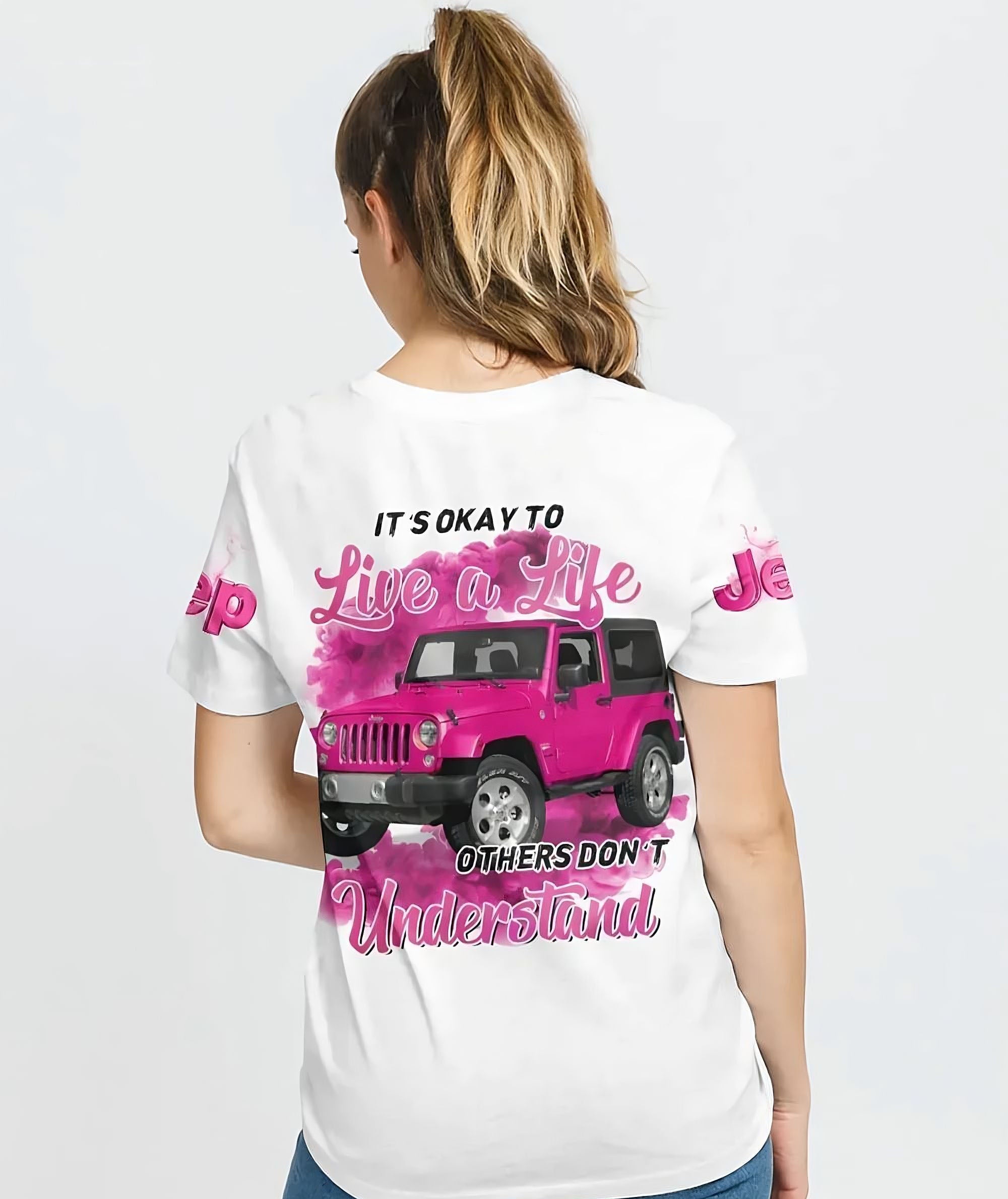 its-okay-to-live-a-life-pink-jeep-girl-all-over-print-t-shirt