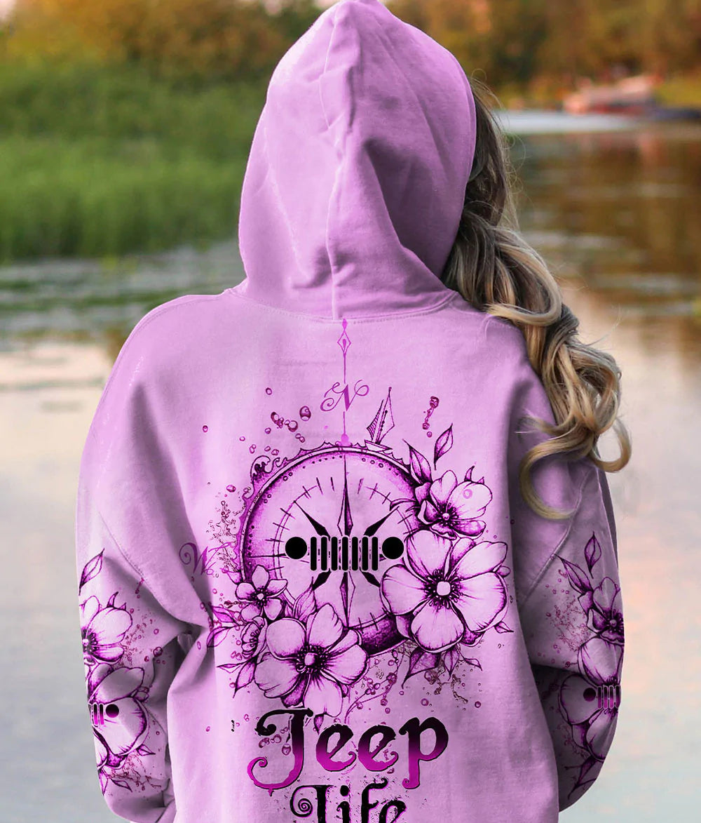 jeep-life-flower-compass-hoodie