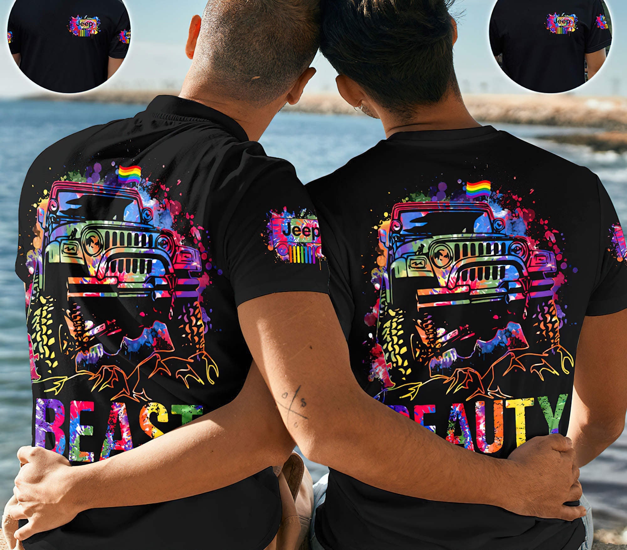 jeep-beast-beauty-rainbow-couple-t-shirt