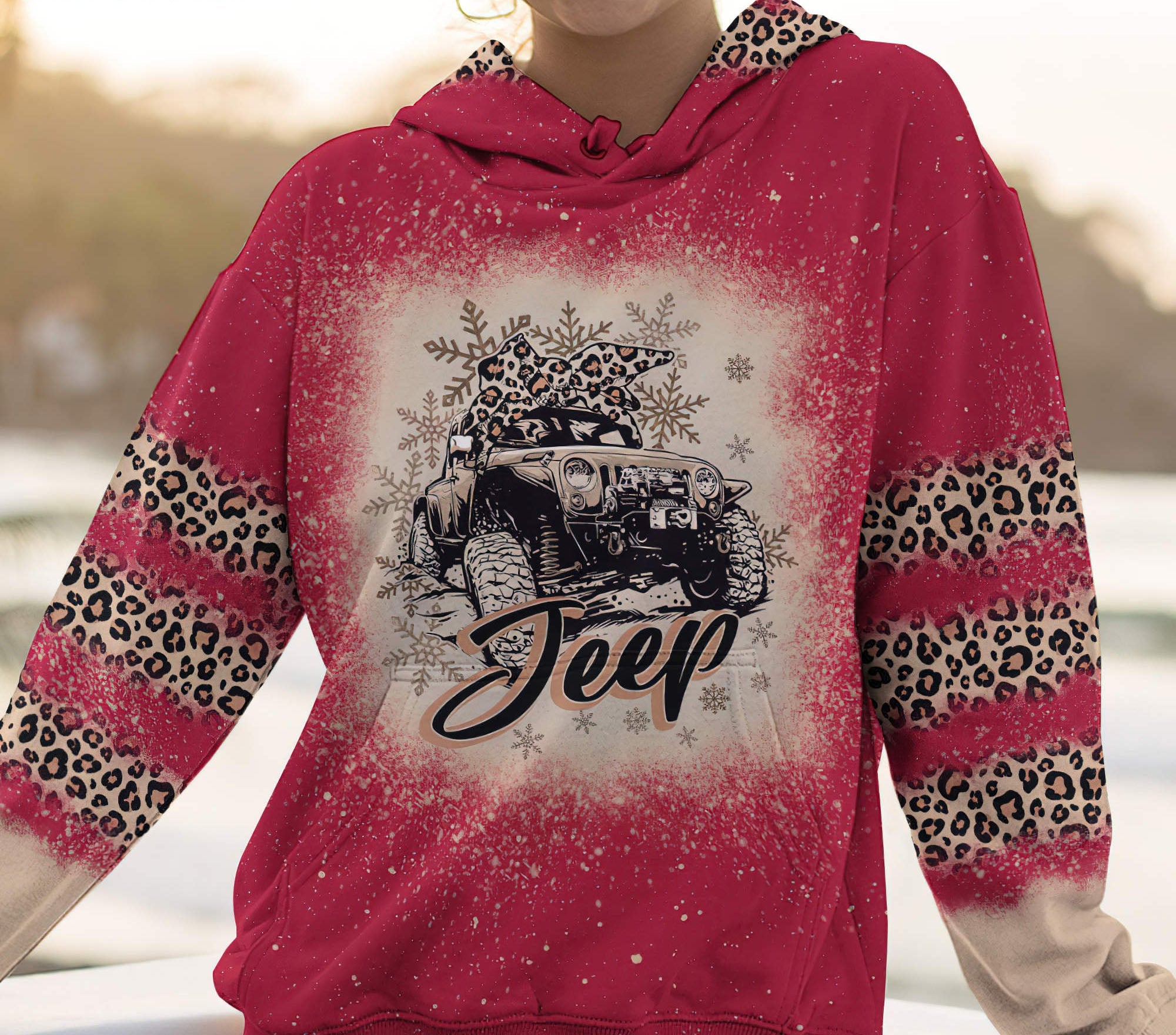 jeep-christmas-leopard-red-hoodie