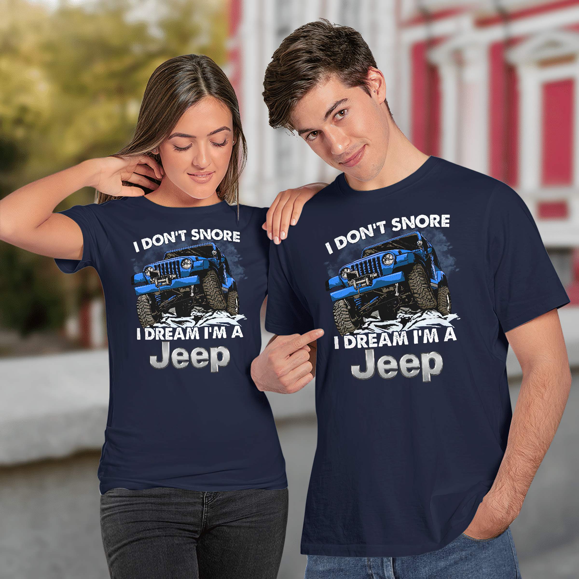 snore-jeep-christmas-t-shirt