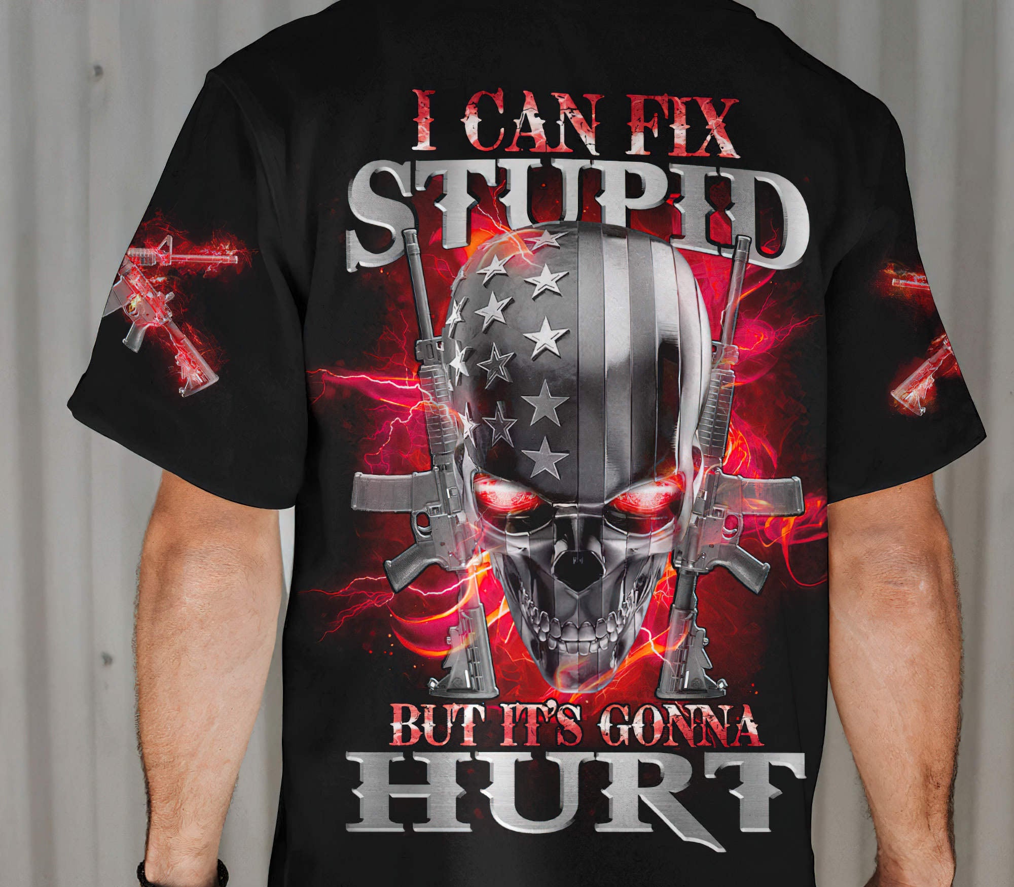 I Can Fix Stupid Metal Skull G Baseball Jersey Baseball Jersey