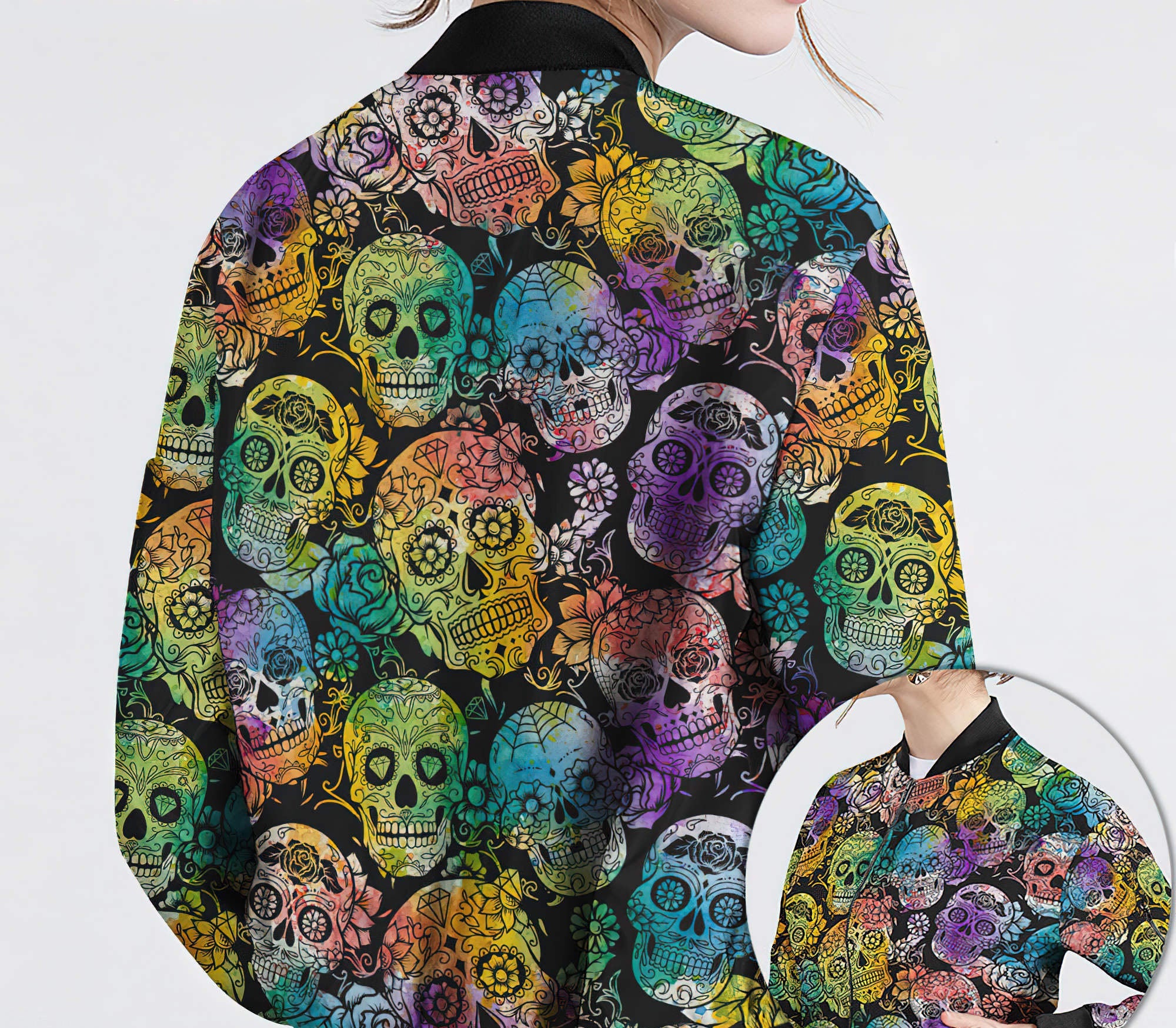 Sugar Skull Bomber Jacket