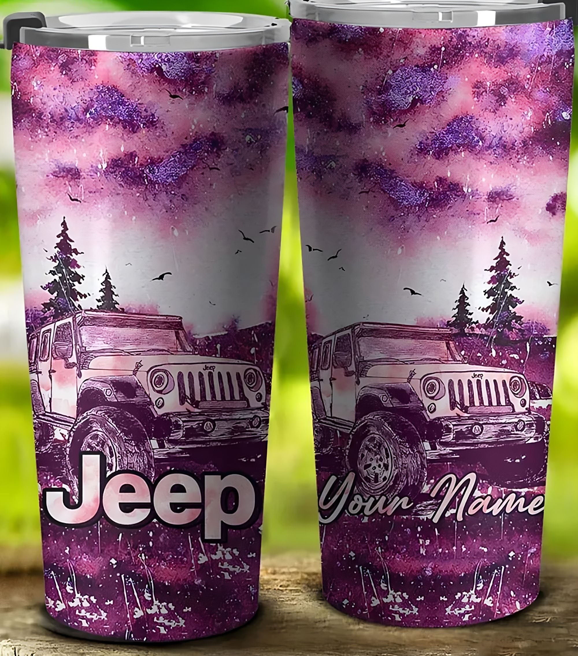 personalized-jeep-forest-art-tumbler