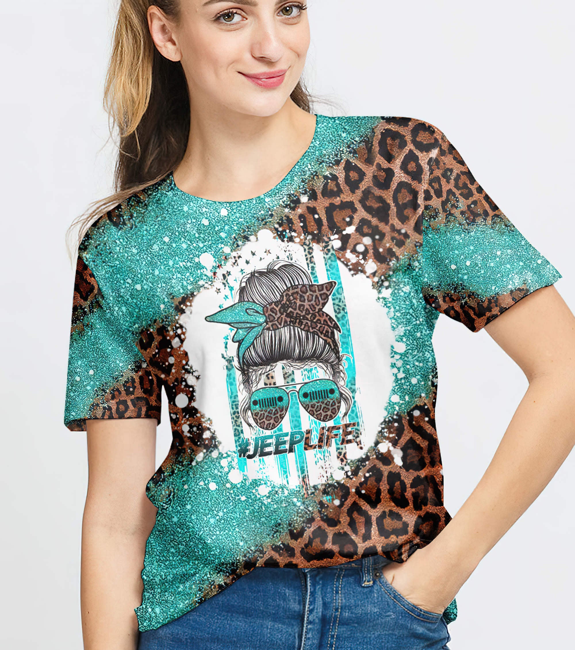 jeep-life-messy-bun-leopard-t-shirt