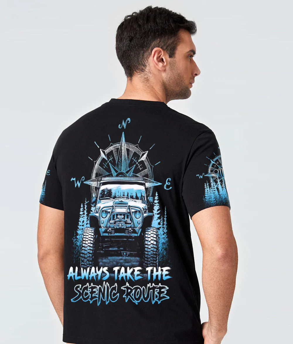 scenic-route-jeep-compass-forest-t-shirt