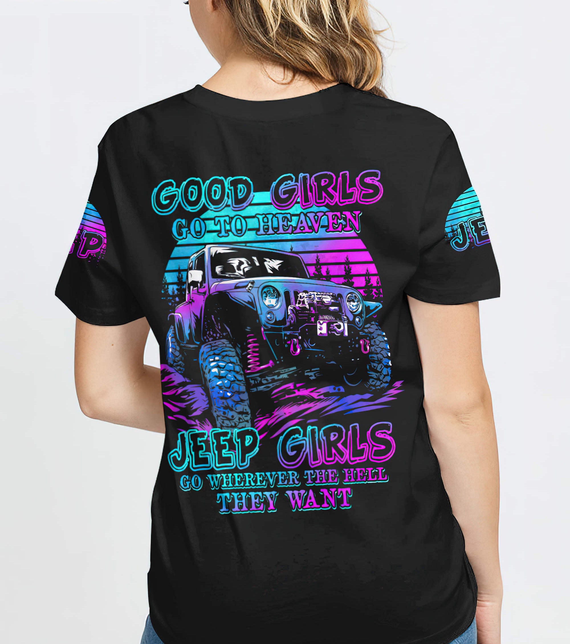 good-girls-go-to-heaven-jeep-purple-t-shirt