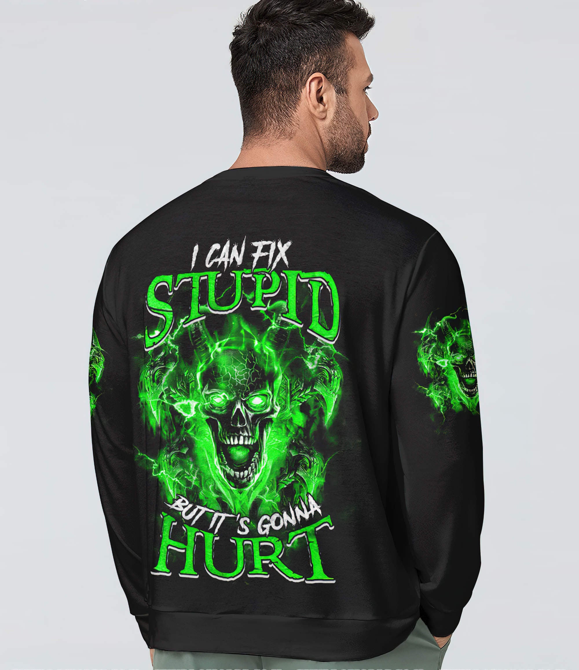 i-can-fix-stupid-demons-green-skull-all-over-print-sweatshirt