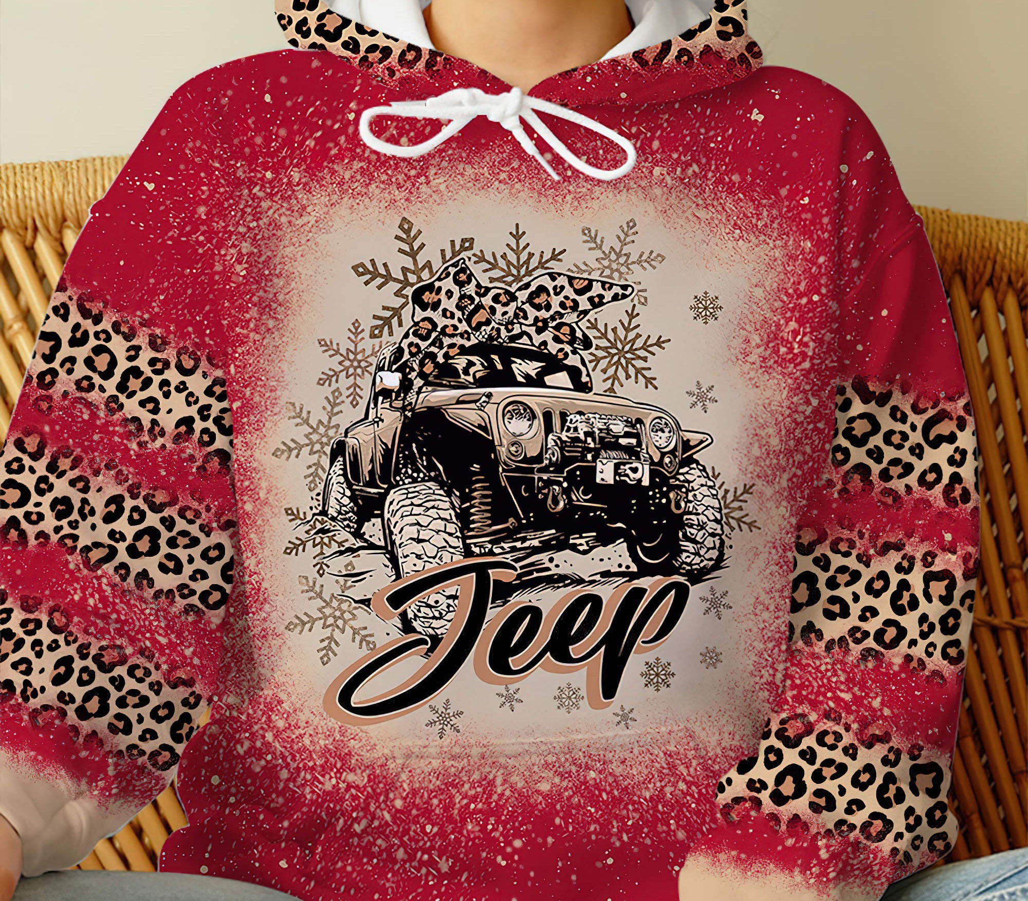 jeep-christmas-leopard-red-hoodie