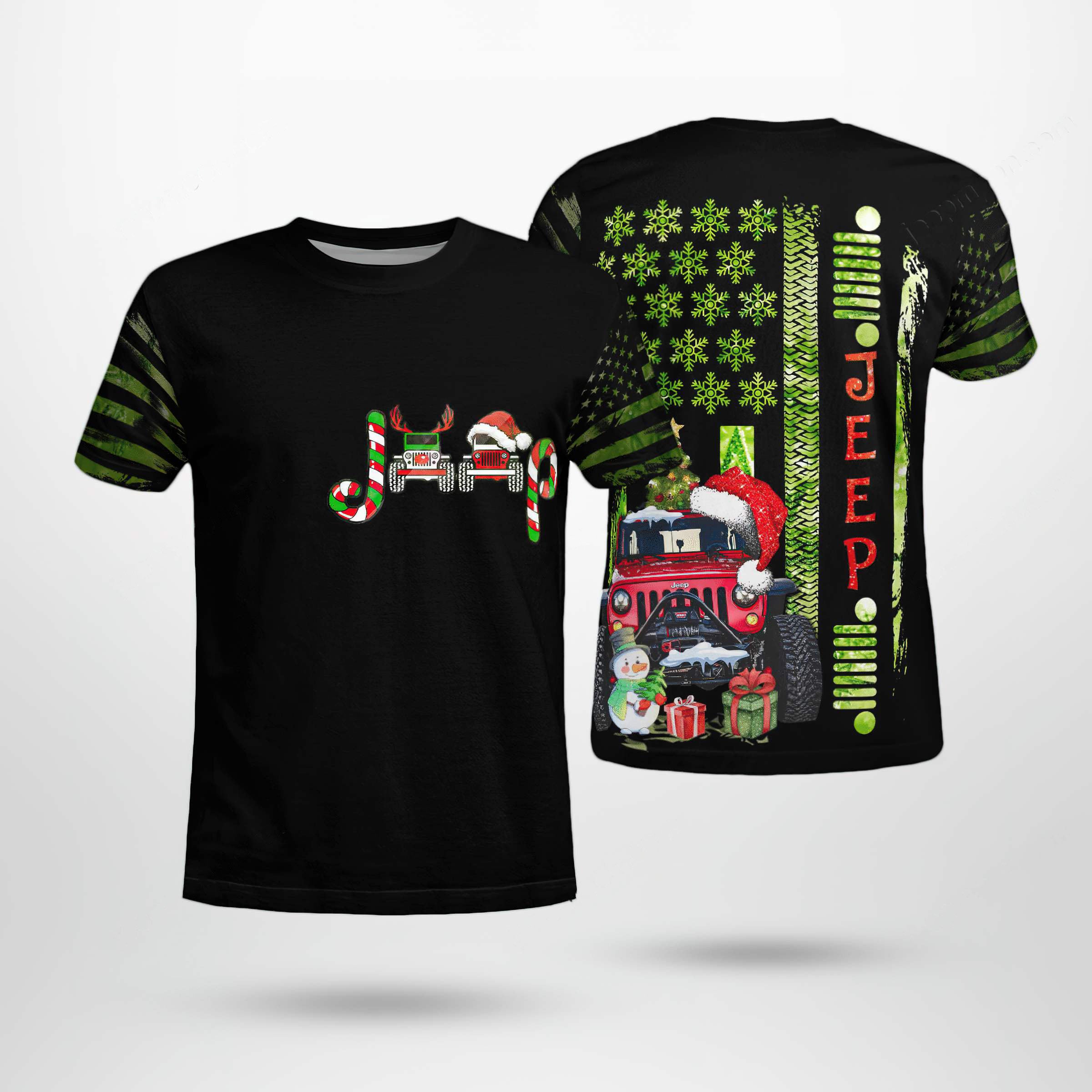 xm-background-jeep-christmas-t-shirt