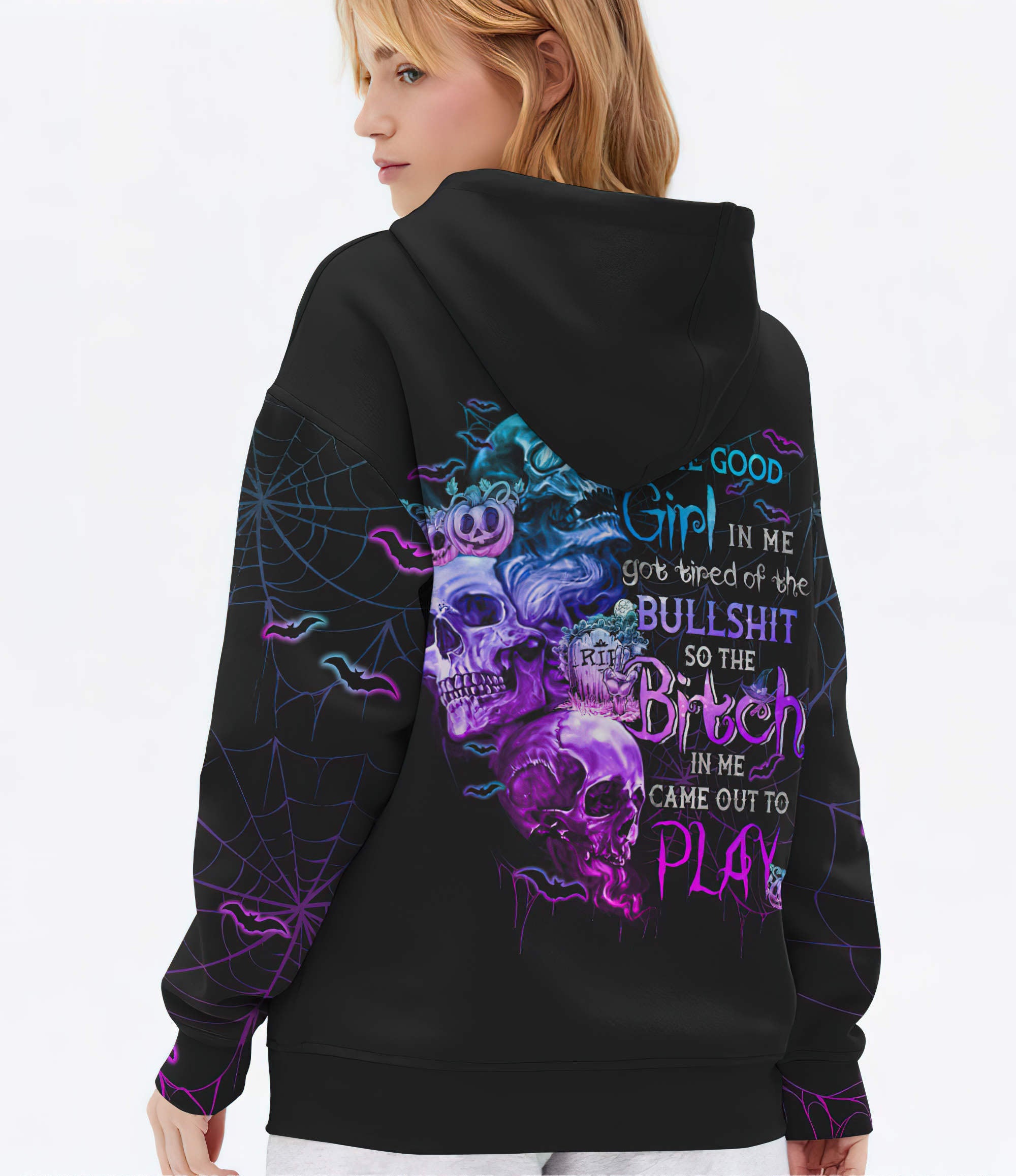 the-good-girl-in-me-got-tired-skull-halloween-all-over-print-1-hoodie