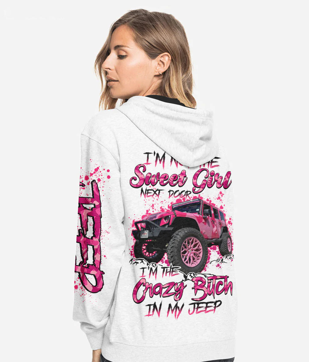 im-the-crazy-b-in-my-jeep-pink-white-hoodie