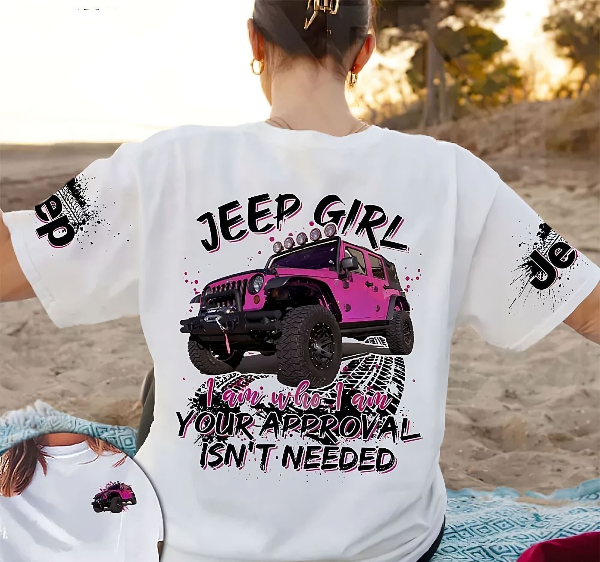 jeep-girl-i-am-who-i-am-pink-all-over-print-t-shirt