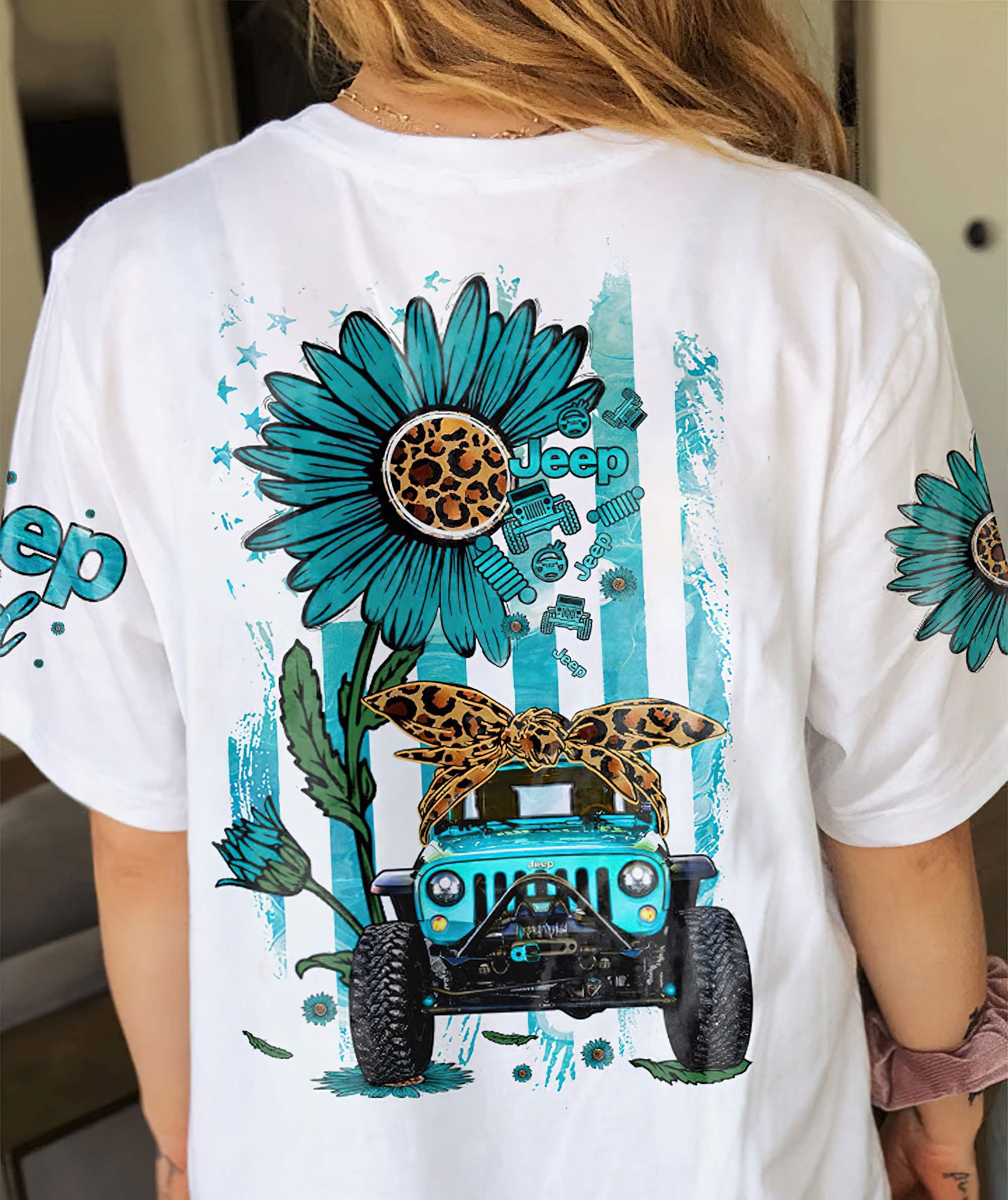 jeep-daisy-leopard-teal-t-shirt