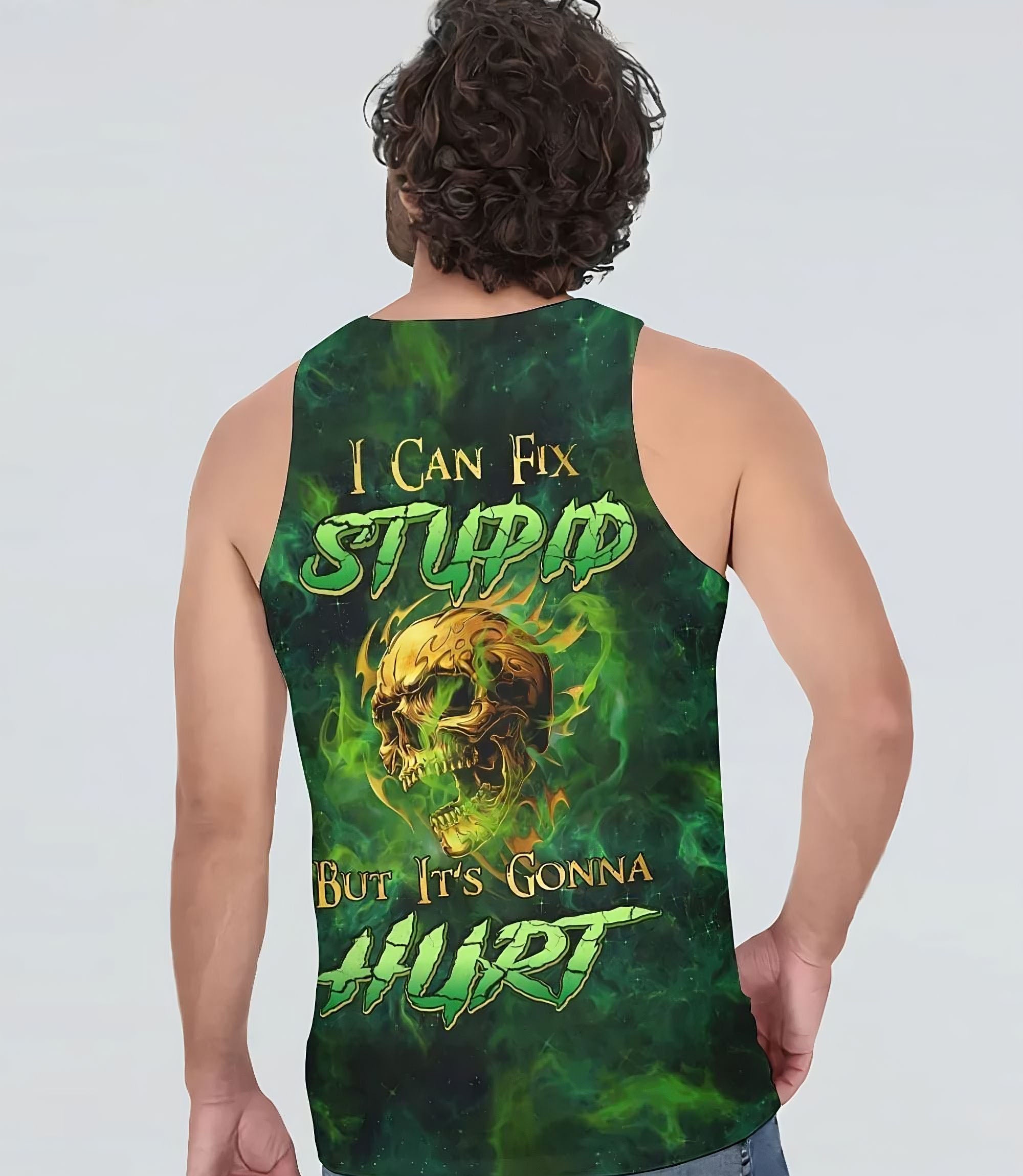 i-can-fix-stupid-creepy-skull-all-over-print-tank-top