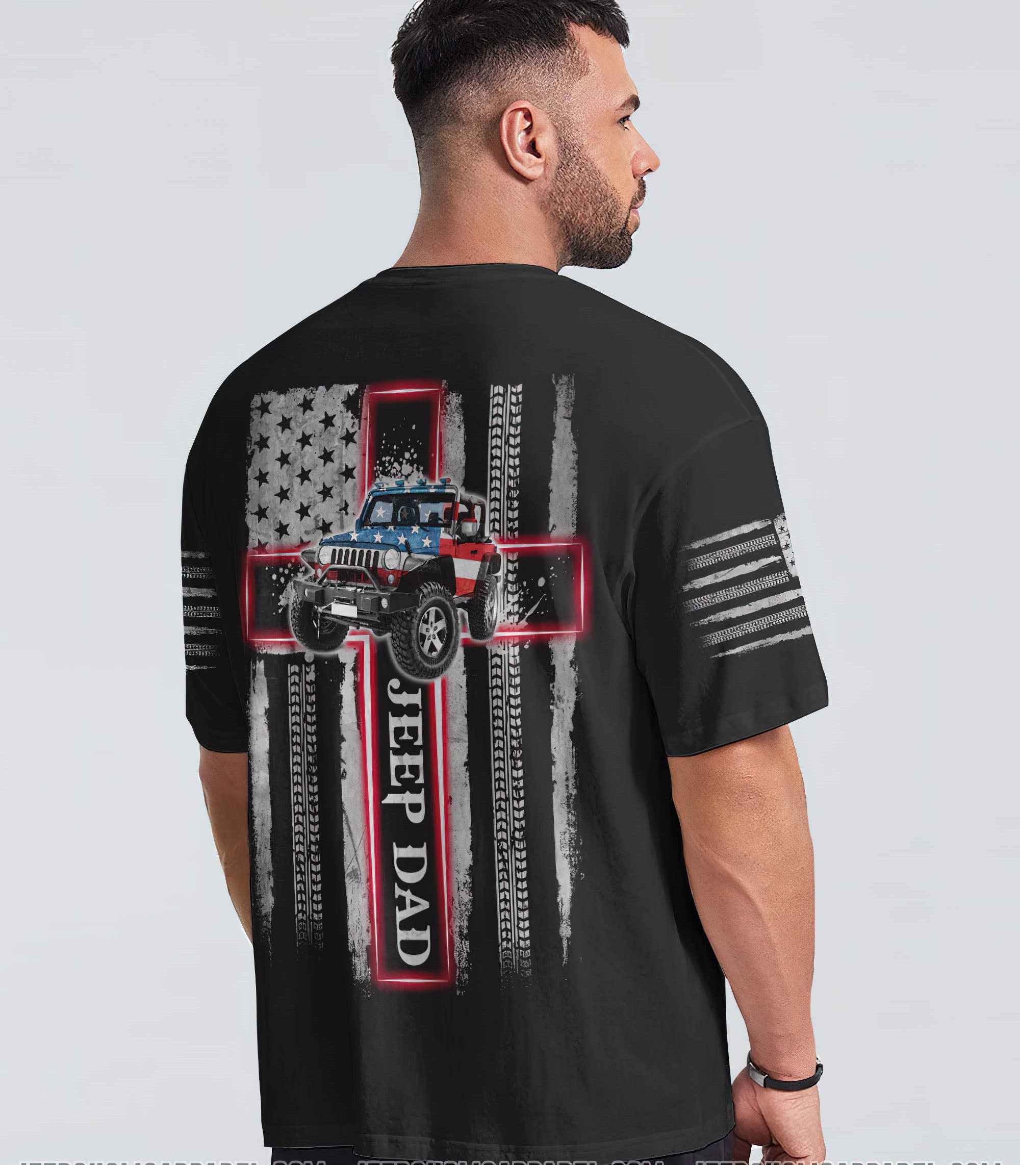 flag-cross-jeep-dad-t-shirt