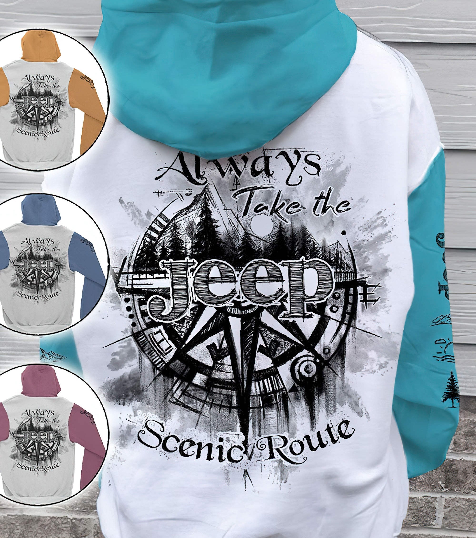 personalized-always-take-the-scenic-route-compass-jeep-hoodie