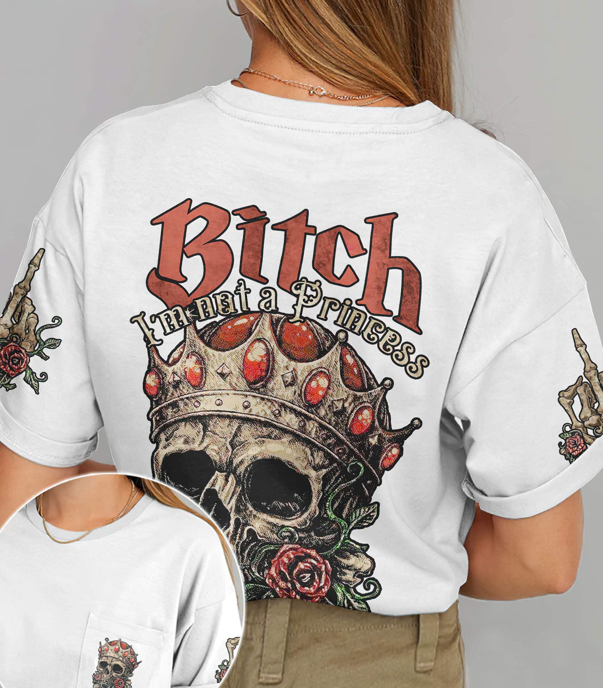 im-the-fking-queen-skull-rose-white-all-over-print-t-shirt