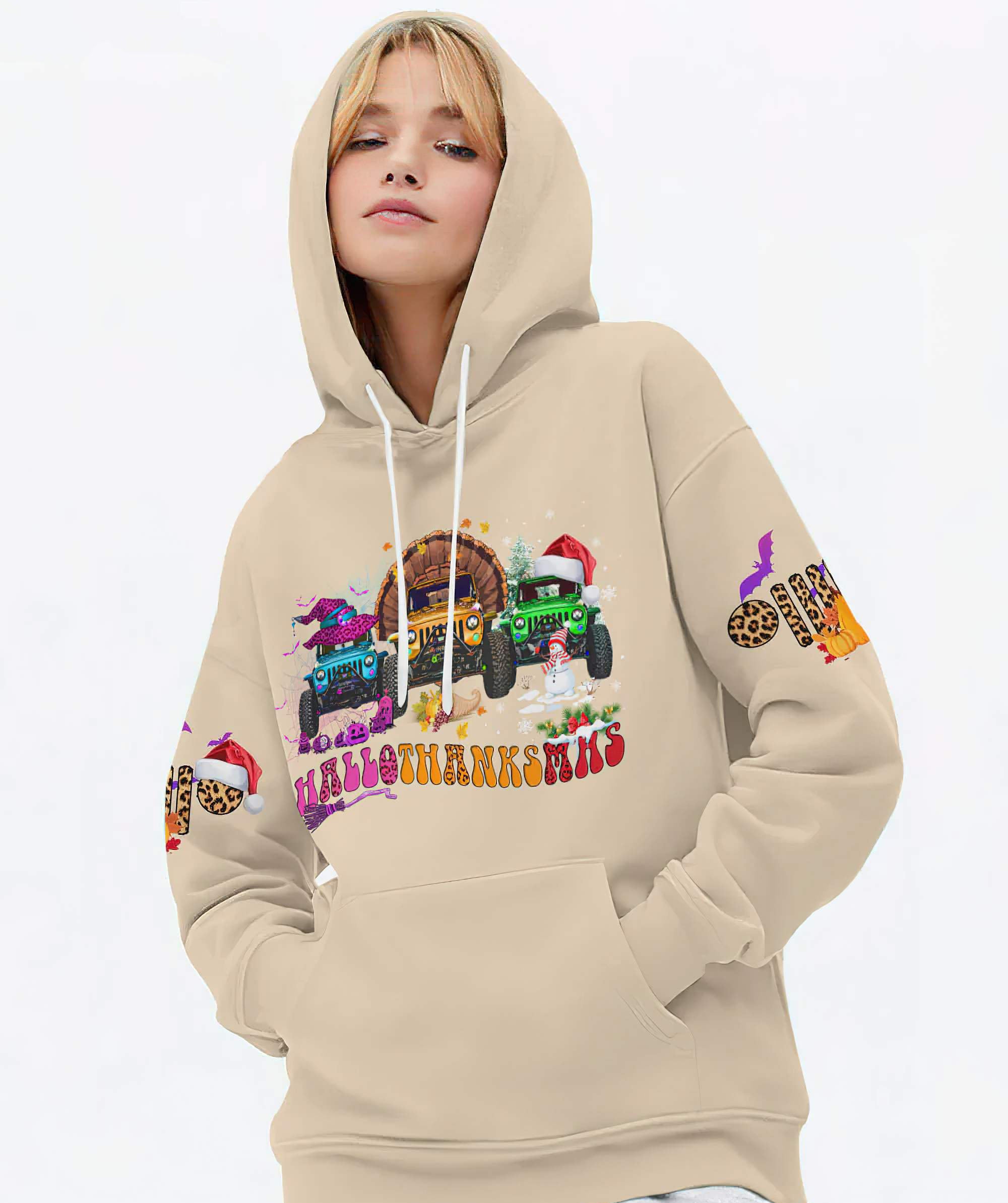 hallothanksmas-jeep-girl-hoodie