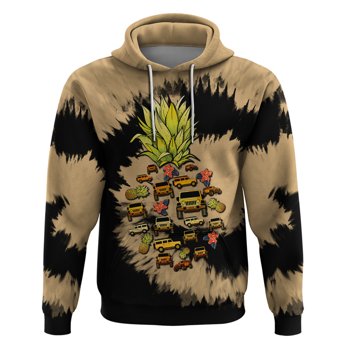 jeep-pineapple-bleach-tie-dye-style-catch-a-wave-hoodie