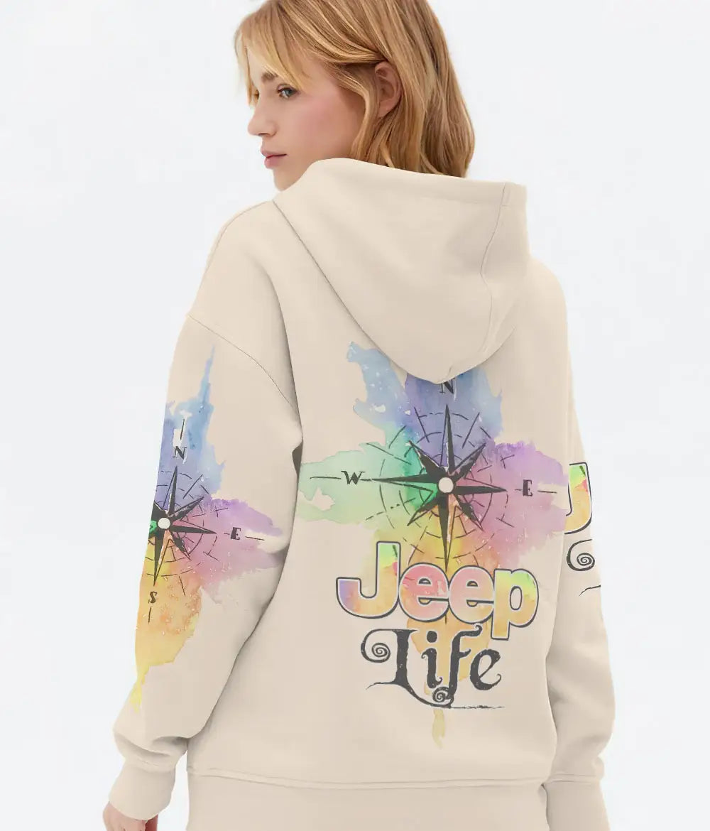 jeep-life-watercolor-compass-hoodie