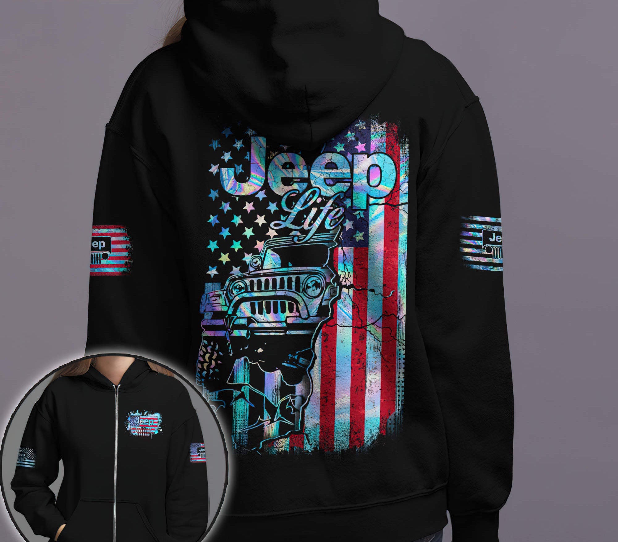 jeep-life-half-crack-flag-holo-hoodie