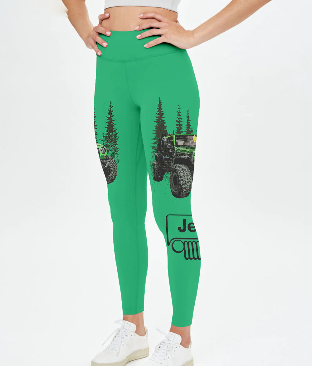 aint-nothing-but-a-jeep-thing-green-leggings