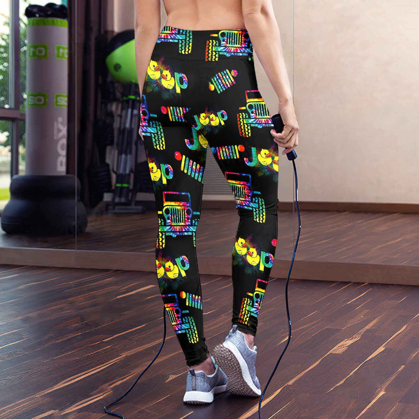 jeep-duck-jeep-christmas-leggings