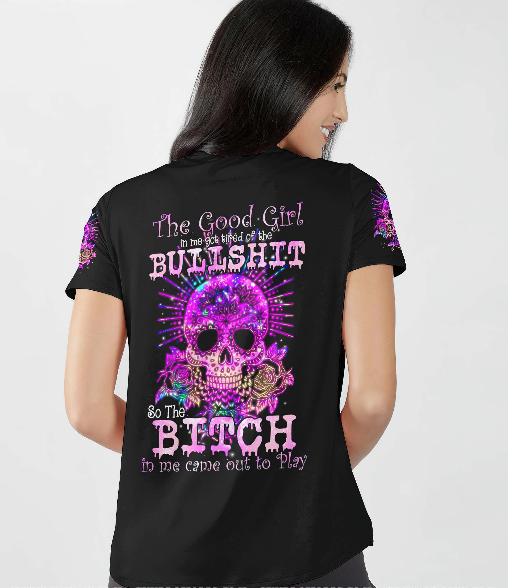 the-good-girl-in-me-got-tired-skull-all-over-print-31-women-v-neck-t-shirt