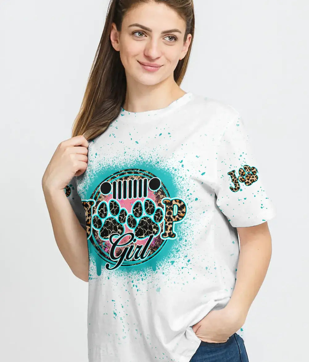 jeep-girl-dog-leopard-bleached-white-t-shirt