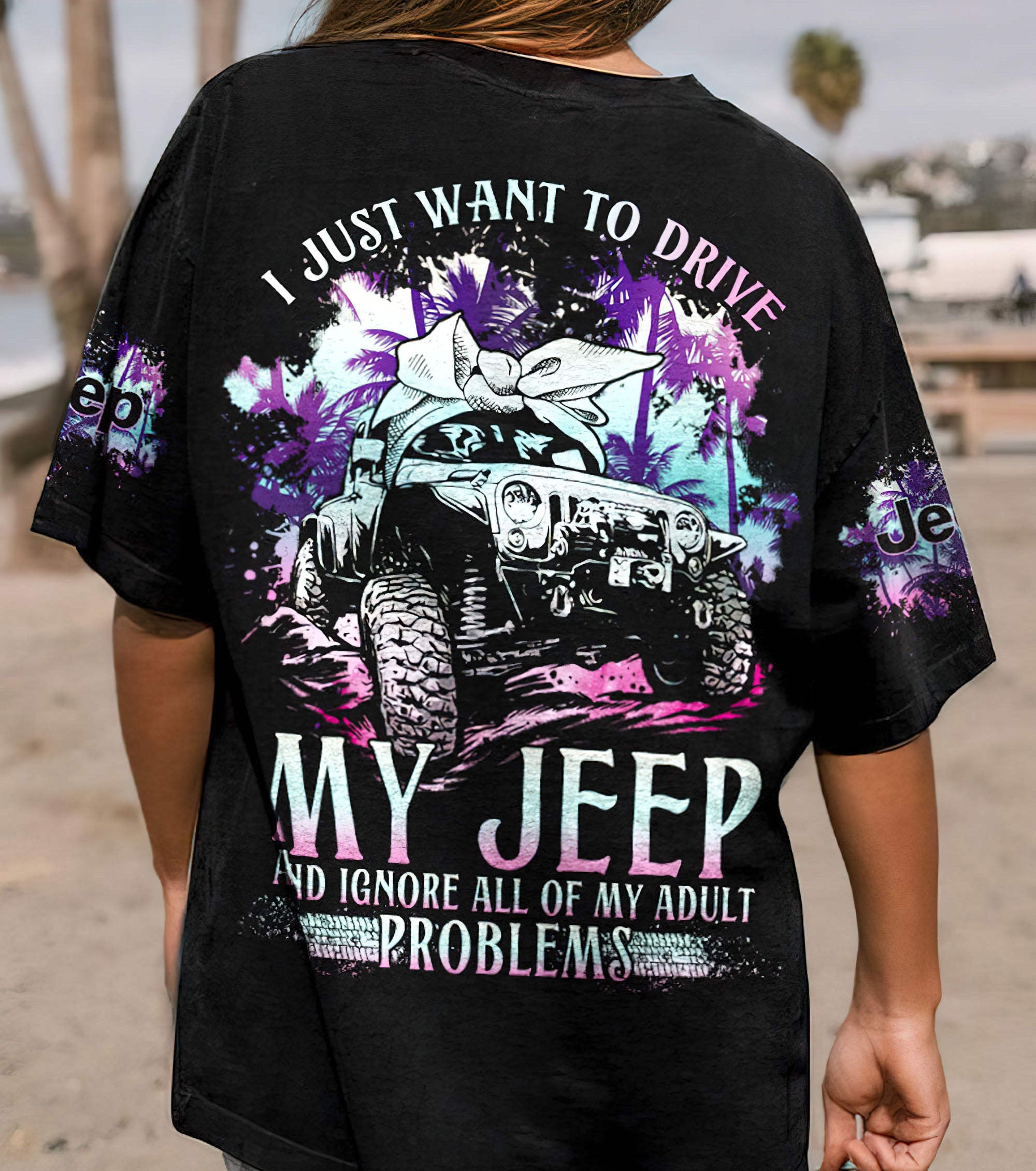 i-just-want-to-drive-my-jeep-palm-tree-t-shirt