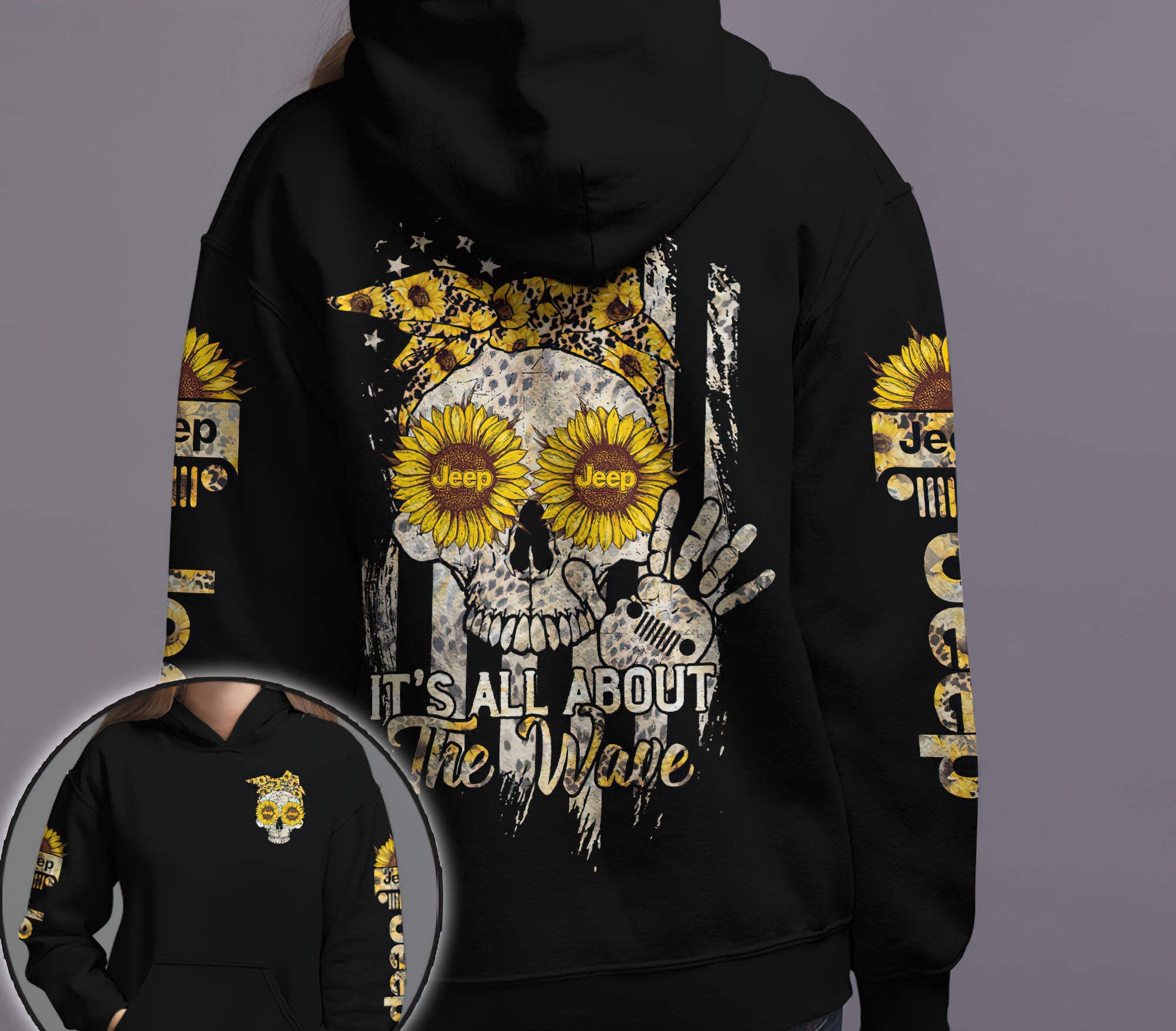 its-all-about-the-wave-jeep-sunflower-hoodie